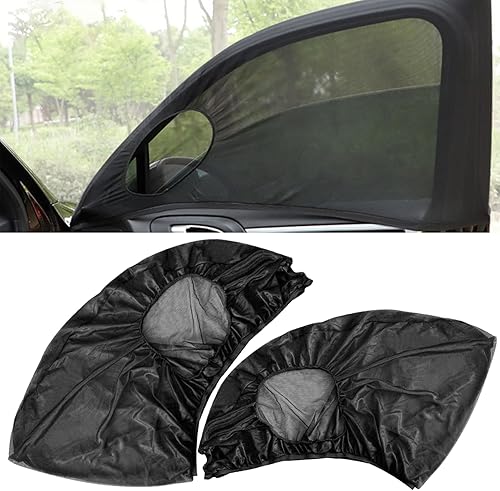 Miniatura 1 de 2 cortinas para ventana de automóvil, malla transpirable para ventana de automóvil estirada hasta 40 pulgadas, anti insectos, UV y mosquitos,