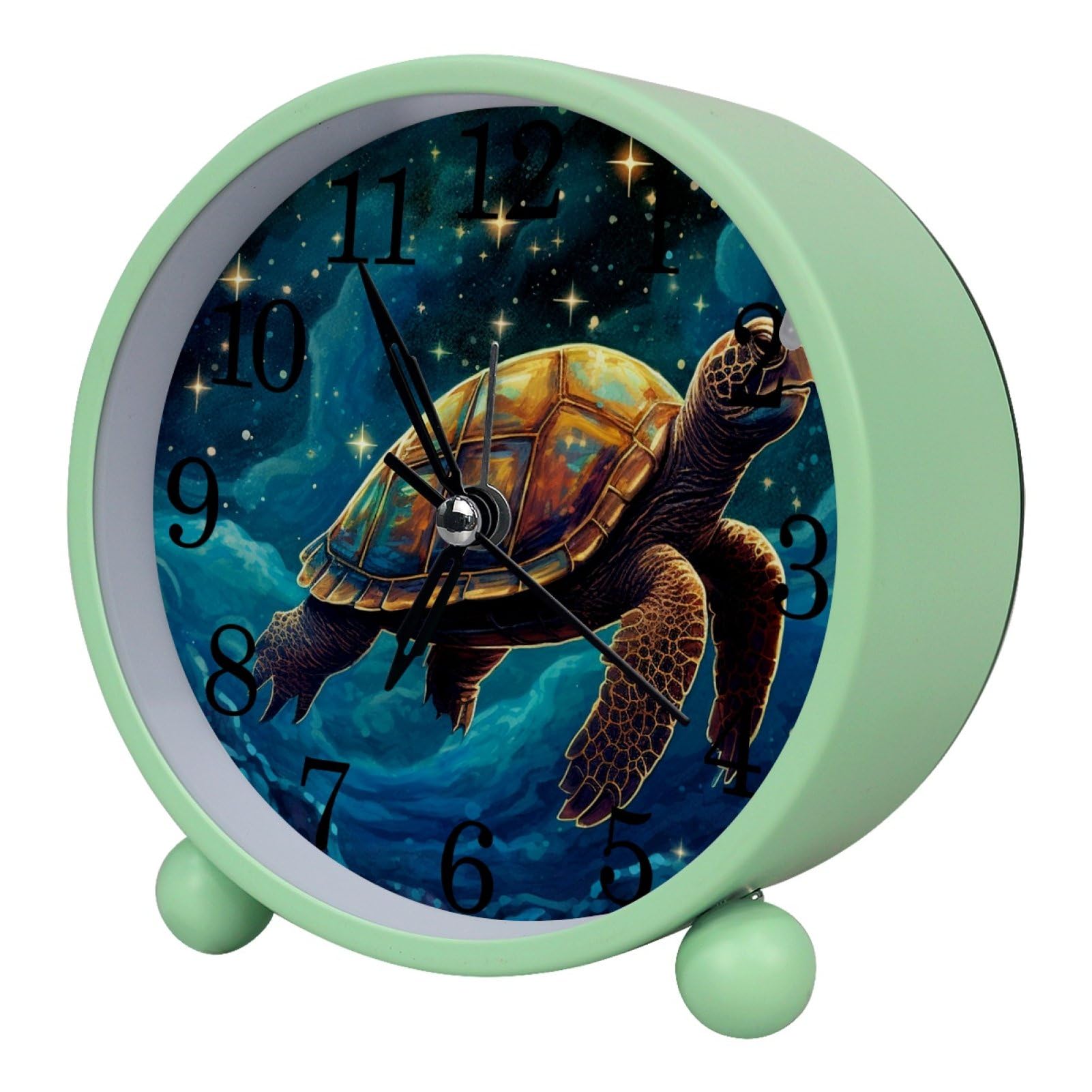 etoenbrc Battery Operated Clock Slient Plastic Table Clock Battery Operated Bedside Alarm Clock with Light for Bedroom Living Room(Color281)