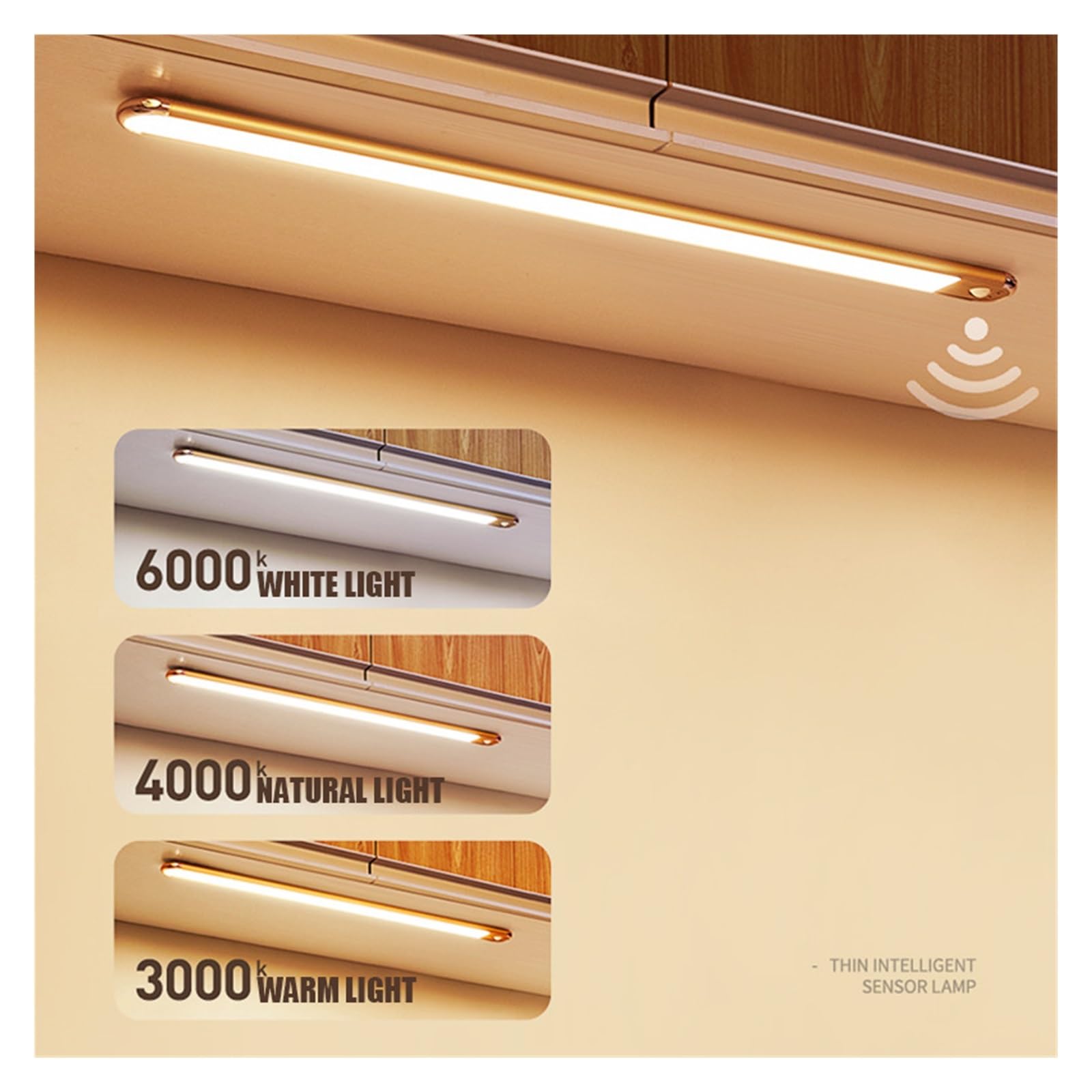 Czujnik Ruchu LED PIR Pod Szafką Lampka Nocna Bezprzewodowa Listwa Przyciemniająca USB Lampa Na Biurko W Sypialni Czytanie Strona Główna Kuchnia Wystrój Szafy Czujnik Ruchu(A style 210mm)