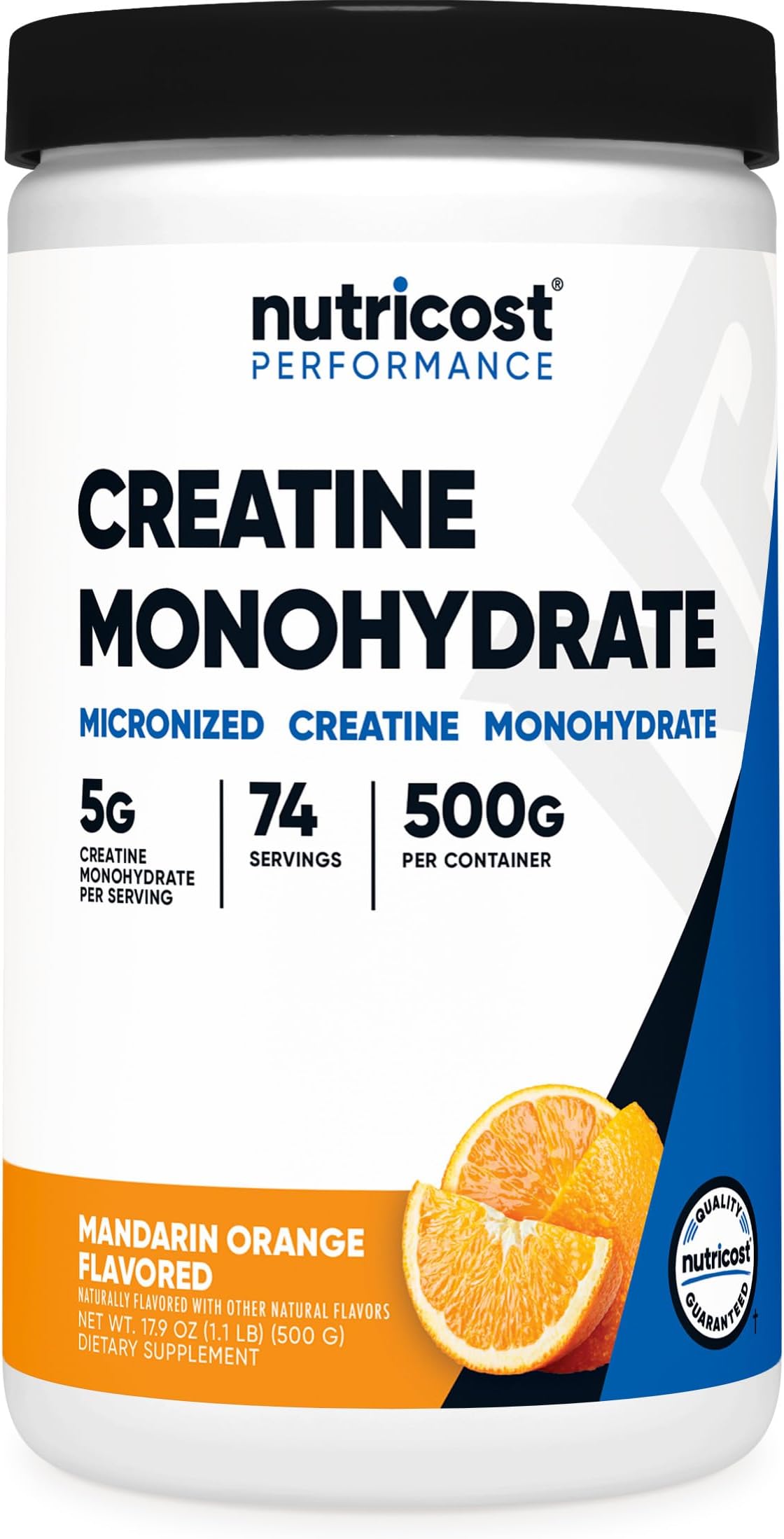 NutricostCreatine Monohydrate Powder (Mandarin Orange, 500 Gram) - Micronized Creatine Supplement - Vegan, Non-GMO, Gluten Free