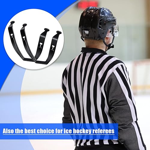 Miniatura 4 de Taiyin Hockey Ear Sling Casco Deportivo Correa de barbilla Hockey Reemplazo Correa de barbilla Negro Desmontable Oído Bucles de Oreja Accesorio de