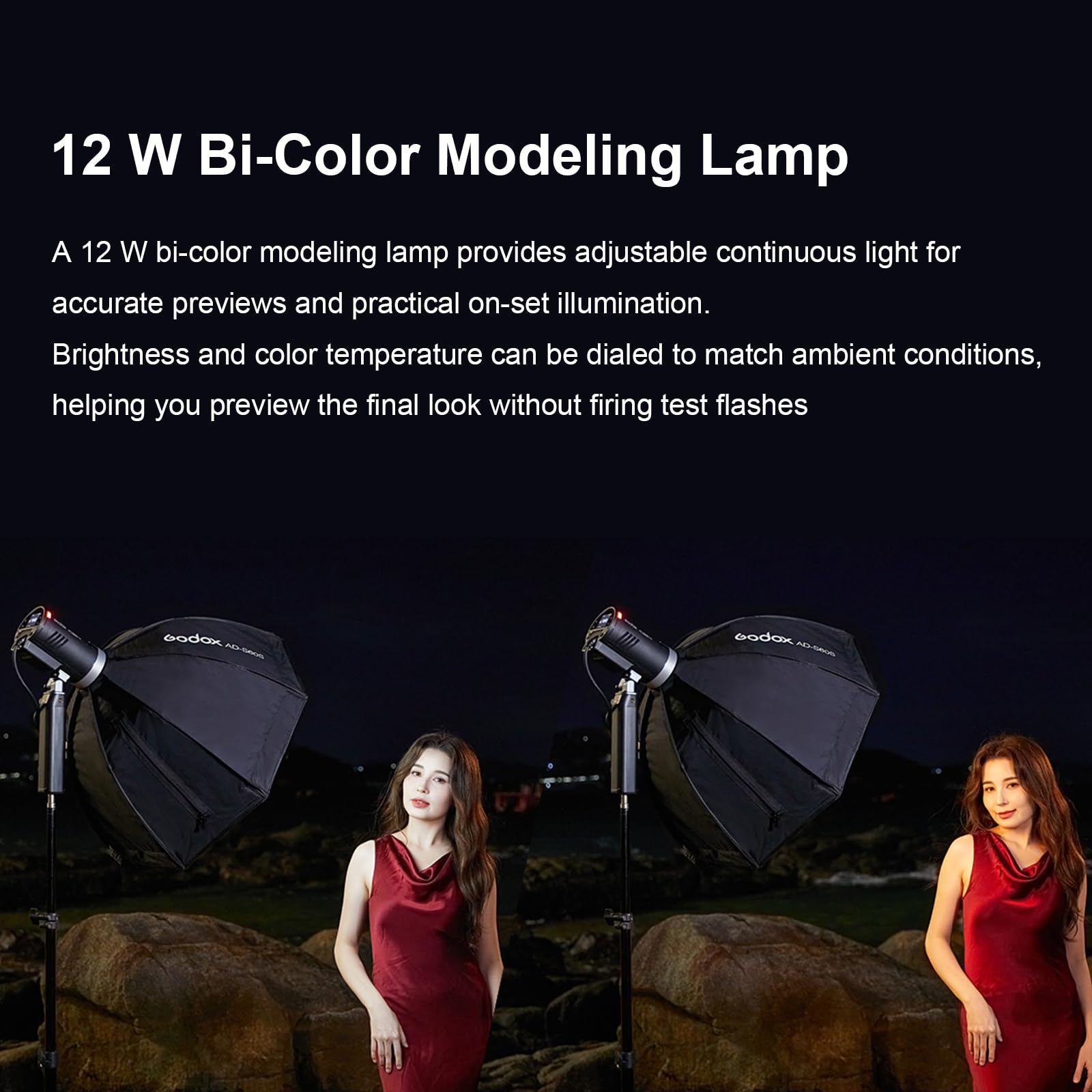 Godox AD300 Pro AD300Pro Outdoor Studio Strobe Flash, 300 W TTL HSS 1/8000s, recykling 0,01-1,5 s, 320 błysków pełnej mocy, lampa modelująca 12 W do Canon Sony Nikon Fuji Olympus Panasonic