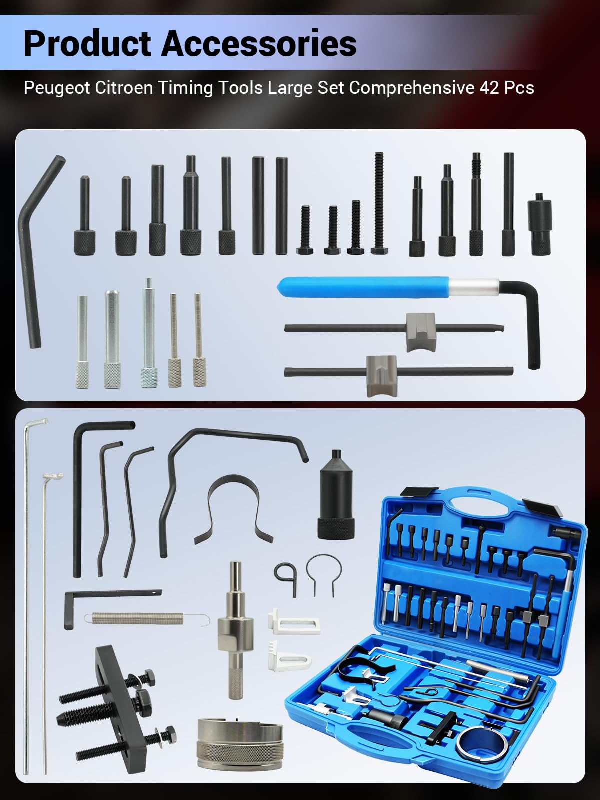 DPTOOL zahnriemen Werkzeug, Motor Einstellwerkzeug, Nockenwellenausrichtung für Peugeot, Citroen, PSA Diesel und Benzin Dual TDI HDI PSA 4086