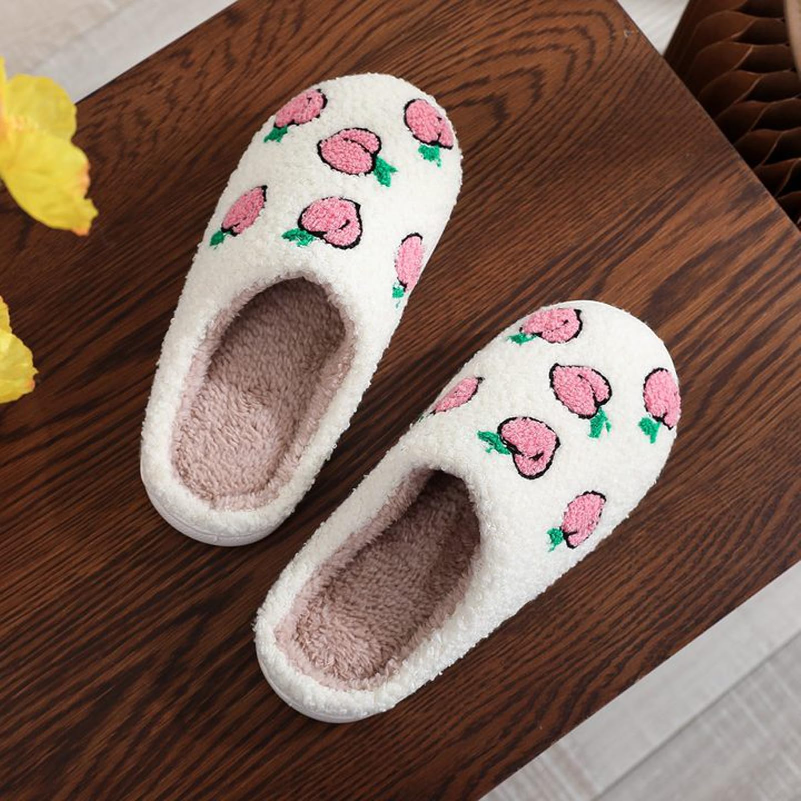 Halloween Christmas Slippers Checkered Scuff for Women and Men Holiday Indoor Bedroom Fluffy Warm Fleece Slippers Winter Soft Cozy Home Non-Slip Soft Plush Slip-on Wool Lined House Shoes
