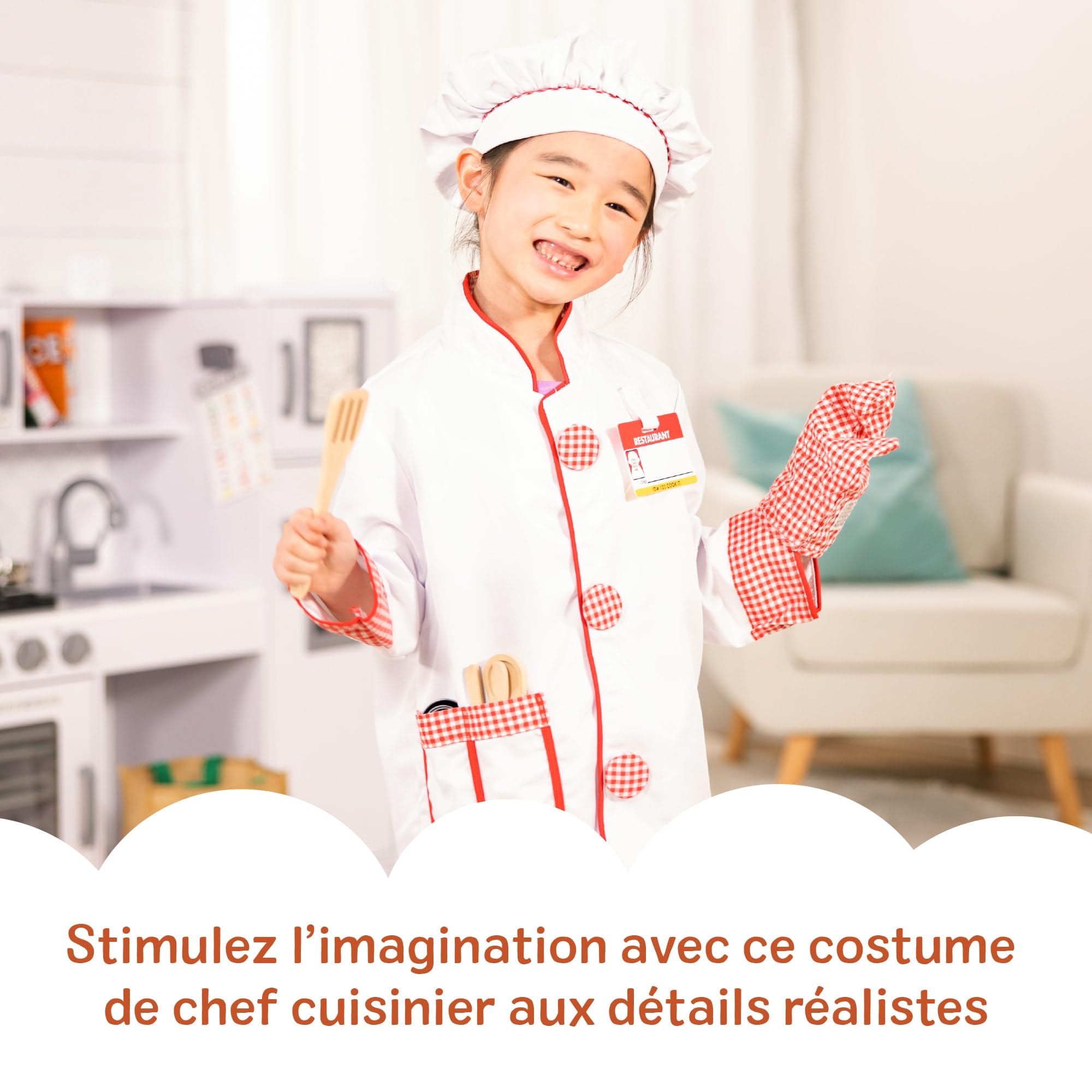 Melissa & Doug - Déguisement Chef Cuisinier - Jeu D'Imitation Enfant
