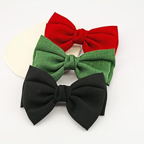 Miniatura 7 de Paquete de 6 pinzas de lazo de color sólido de 5.2 pulgadas para mujer, pasadores para el cabello, accesorios para el cabello