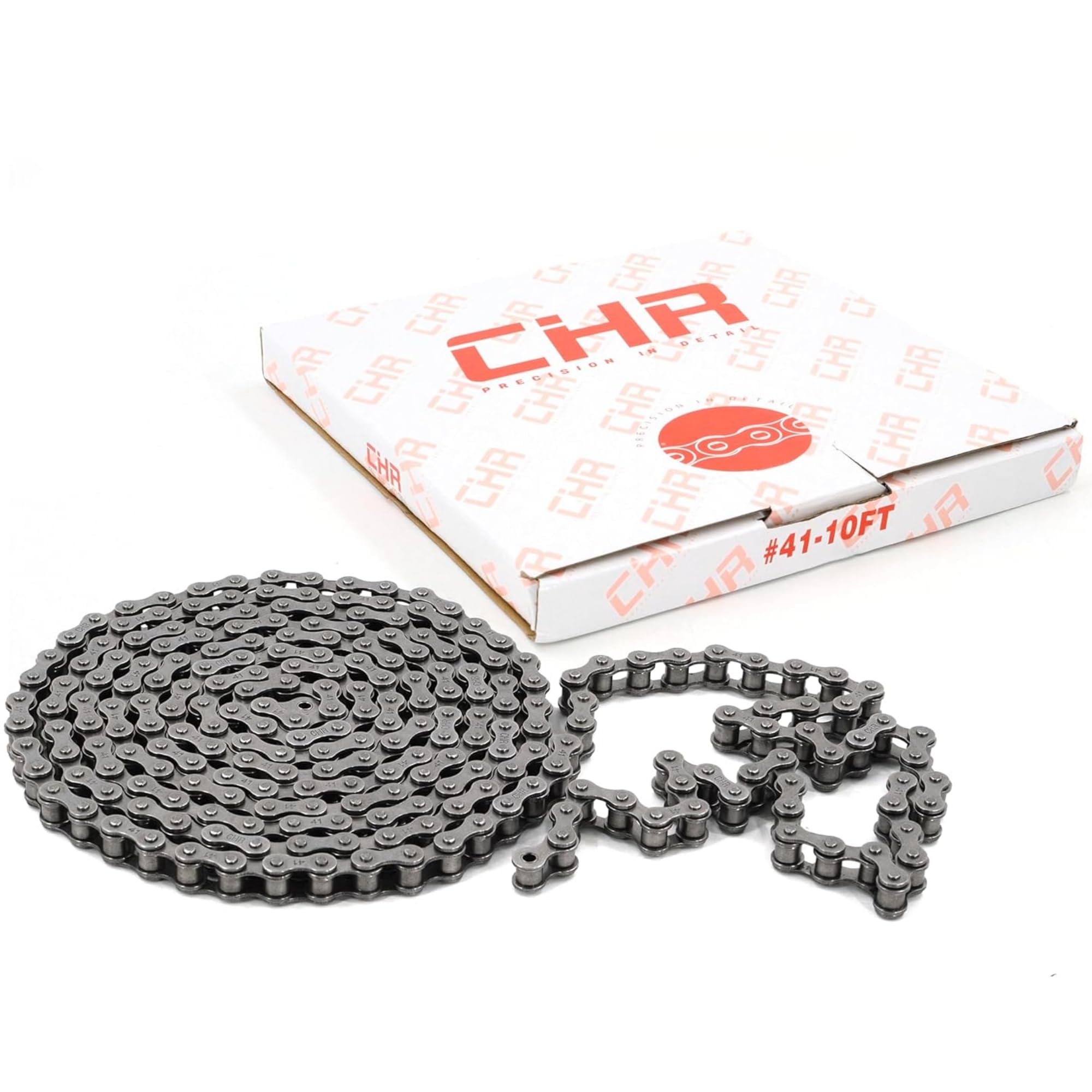 CHR #41 Roller Chain - 10FT | 239 Links + 2 Free Connecting Links | 1/2" Pitch, Carbon Steel | Industrial Chain for Bikes, Go-Karts, Bicycles & Machinery | ISO 9001-2000 Certified — Amazon image 5