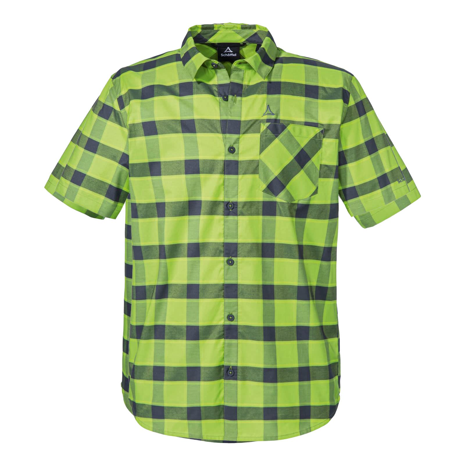 Schöffel Herren Wanderhemd Funktionshemd Freizeithemd Outdoor Shirt Elmoos SH M, Farbe:Grün, Größe:50, Artikel:-6625 Green Moss