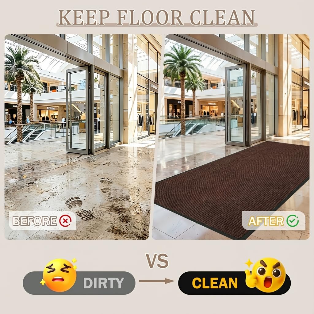 4' X 6' Brown Commercial Grade Door Mat Indoor Outdoor Entrance — Amazon image 2