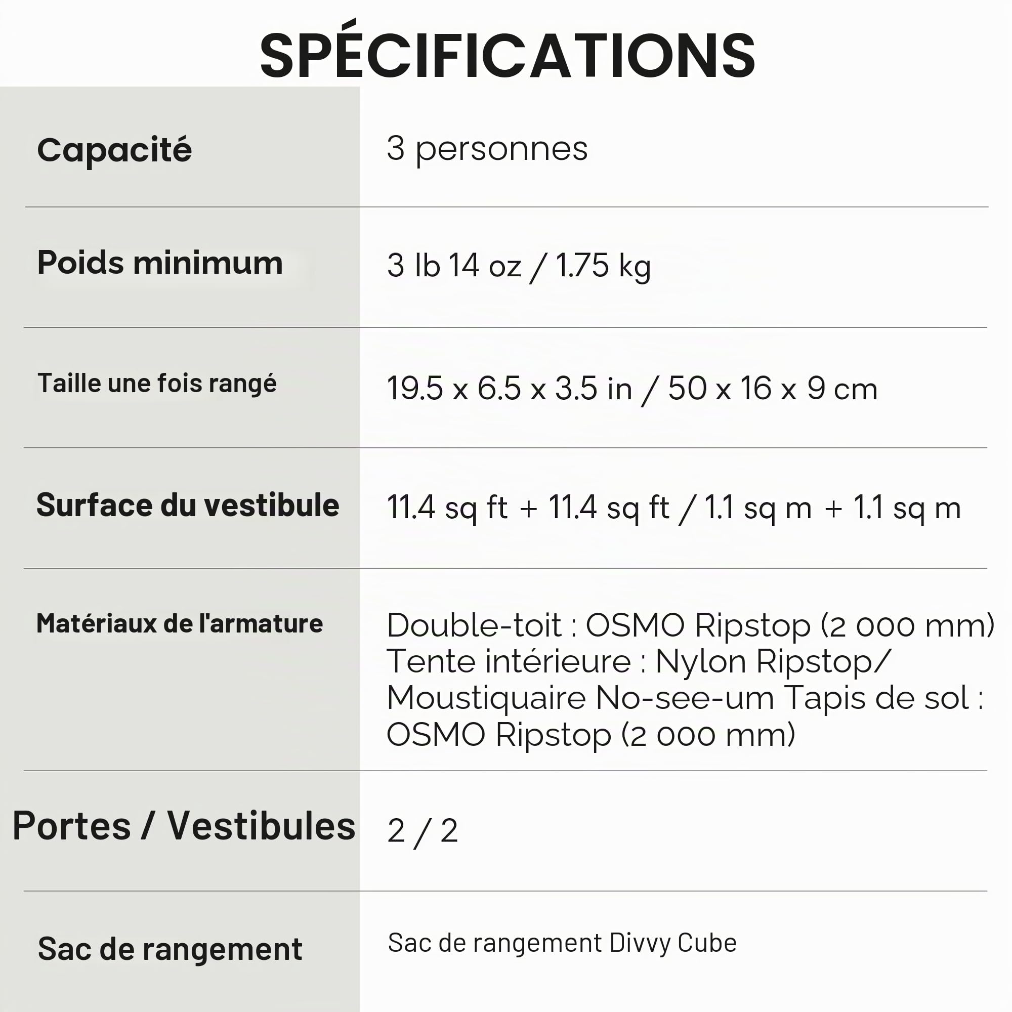 NEMO Equipment Dagger Osmo Tente de randonnée légère