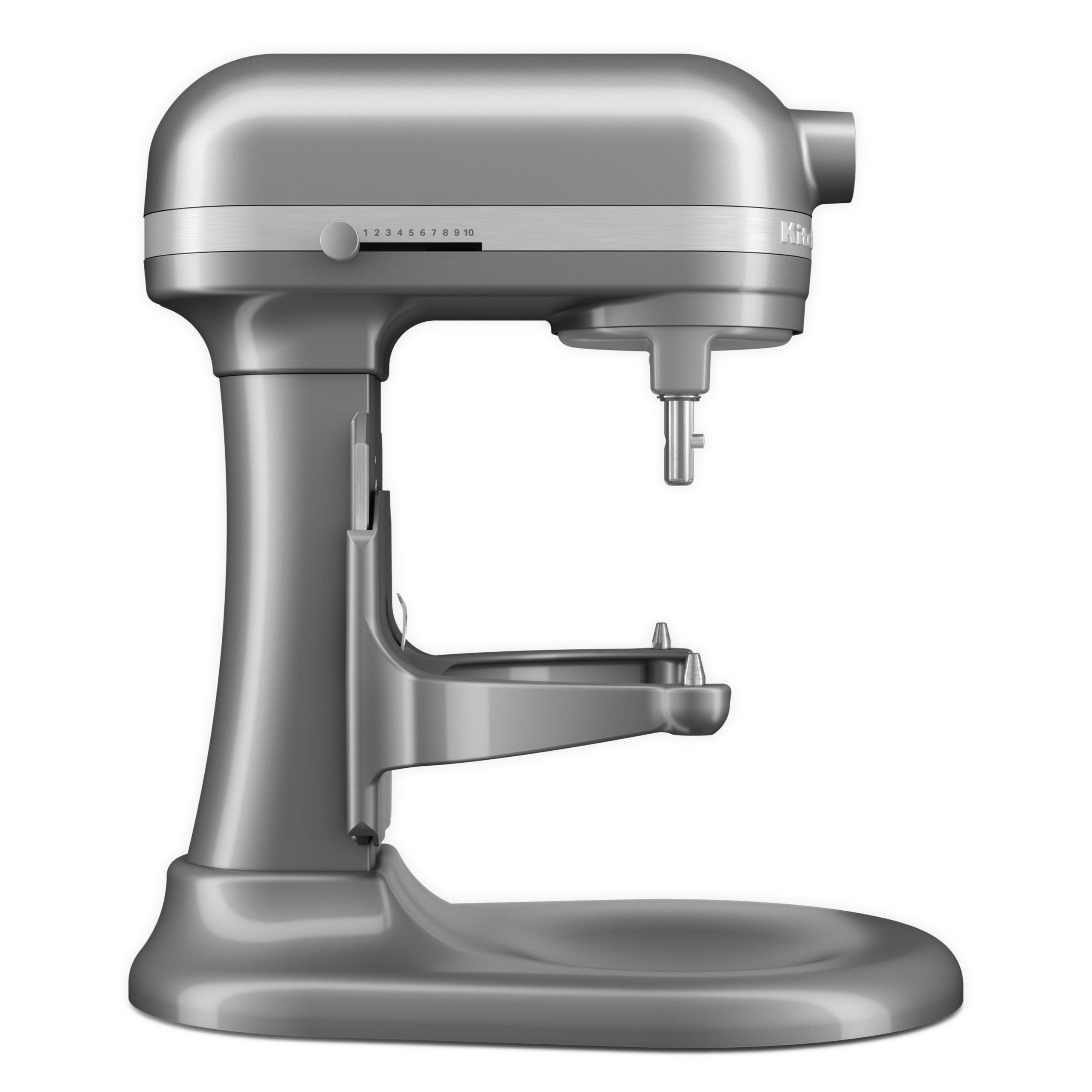 KitchenAid Robot Pâtissier Professionnel 6.6L Relevage Bol, Engrenages Tout Métal, 11 Vitesses, Démarrage Progressif, Protection Surchauffe, Argent Contour