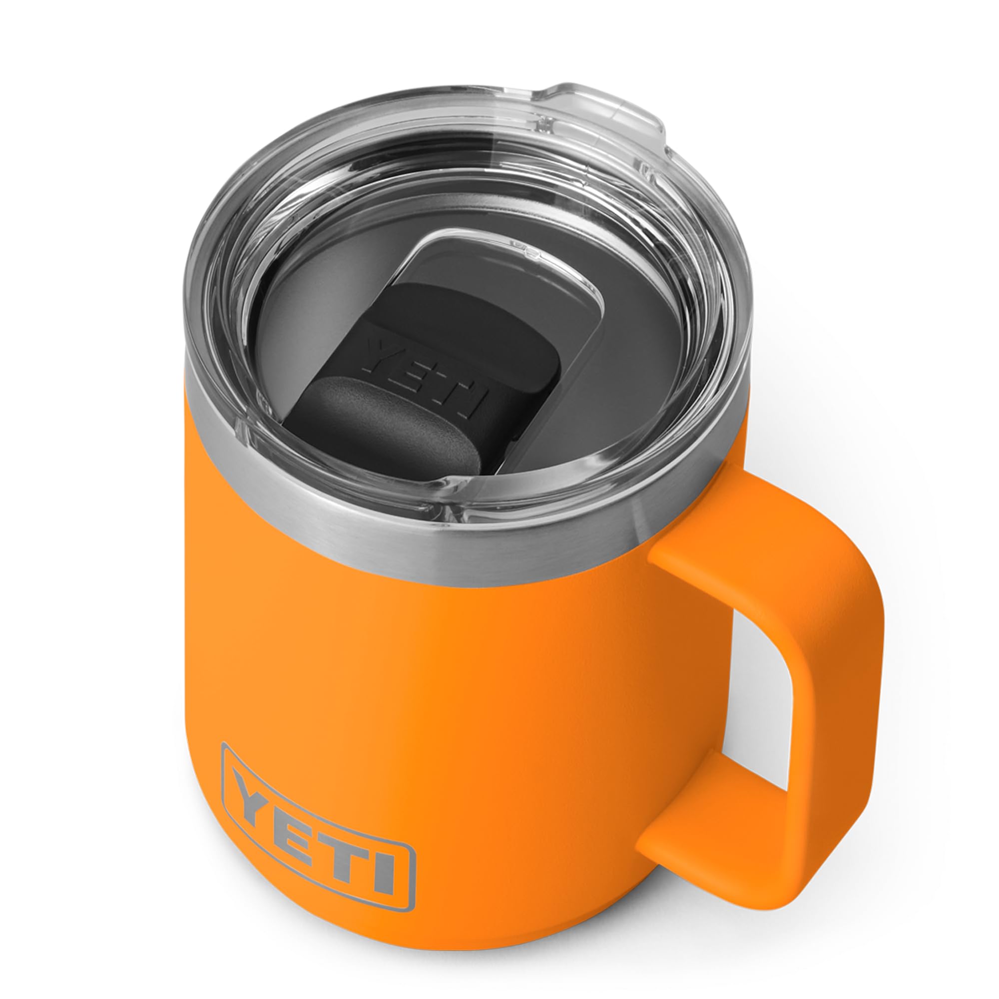 YETI Rambler 10 oz (295 ml) Stackable Mug with Durasip Ceramic Lining, Stainless Steel Vacuum Insulated Coffee Cup with Removable Magslider Lid, King Crab