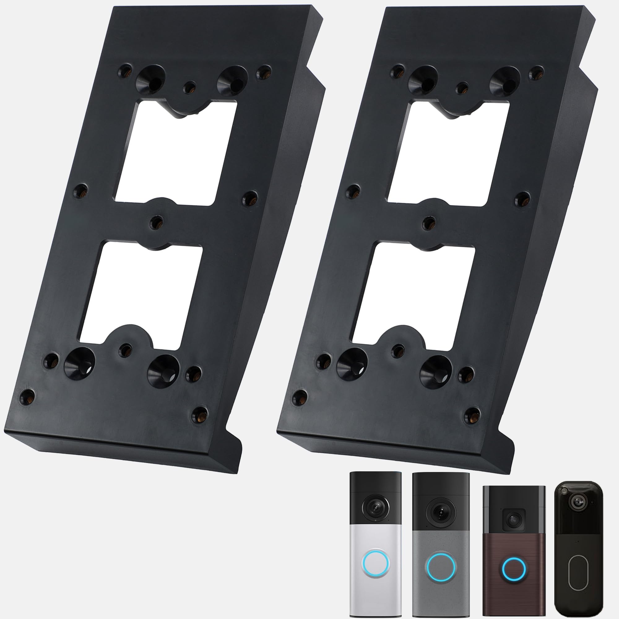 Vinyl Siding Mount Compatible with Battery Doorbell, Battery Doorbell Pro/ Plus, Video Doorbell 2/ 3/ 3Plus/ 4, 1St Gen and Bl Ink Doorbell 1st/ 2nd (4-inches Standard Siding Only) - 2 Pack