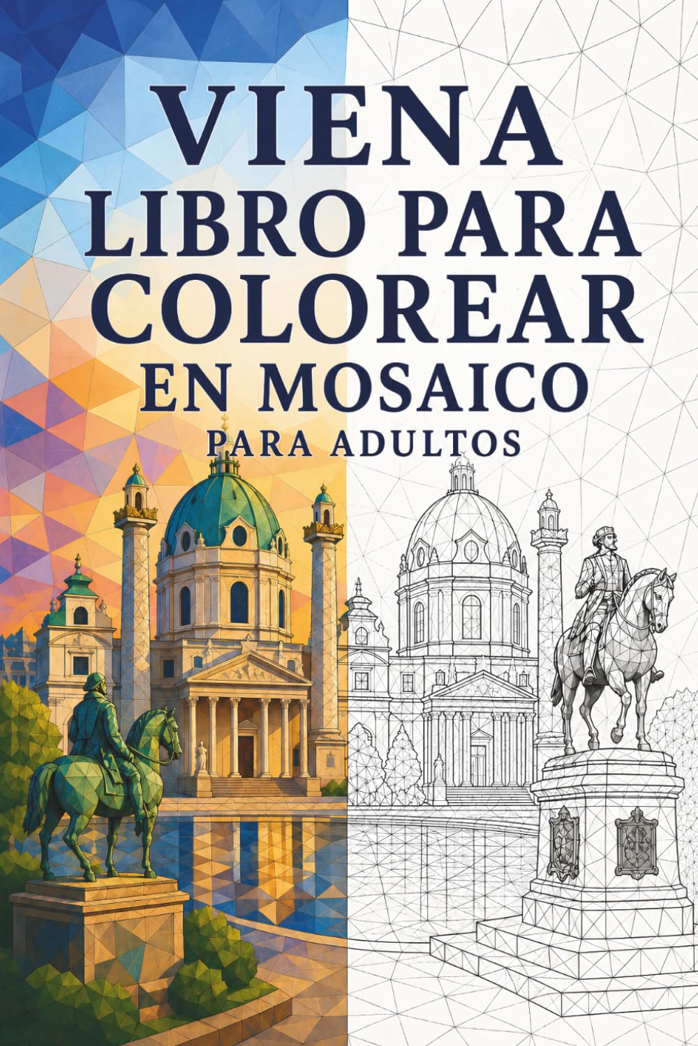 Libro de Colorear Mosaicos de Viena para Adultos: 30 páginas para colorear con arquitectura imperial, monumentos de Viena, patrones art nouveau y ... (Viajes en Mosaico: Triángulos del Mundo)