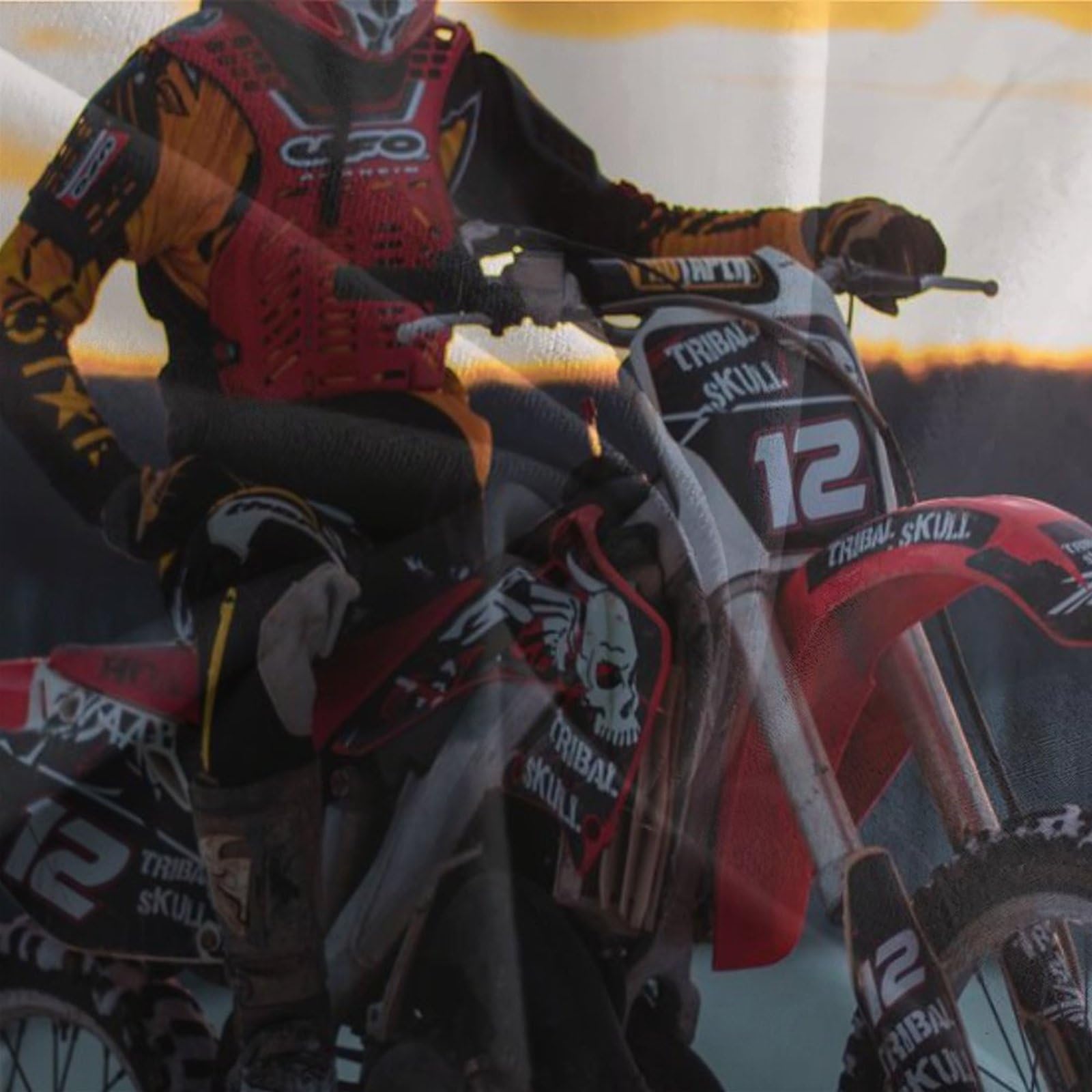 Set di biancheria da letto per motociclista con stampa 3D Set