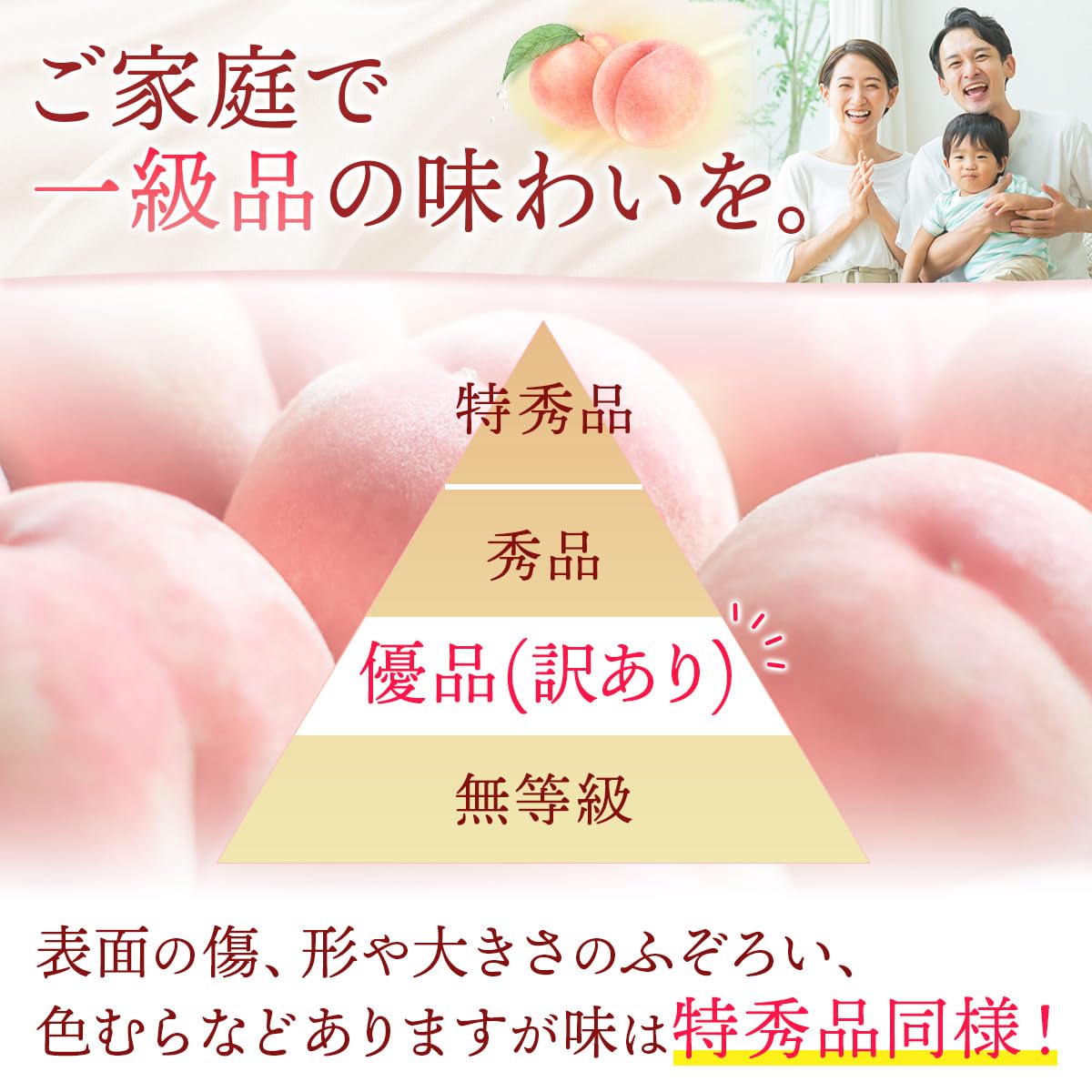 Amazon.co.jp: 桃 もも 福島県産 訳あり 約 2.7kg (8～18玉) 自宅用