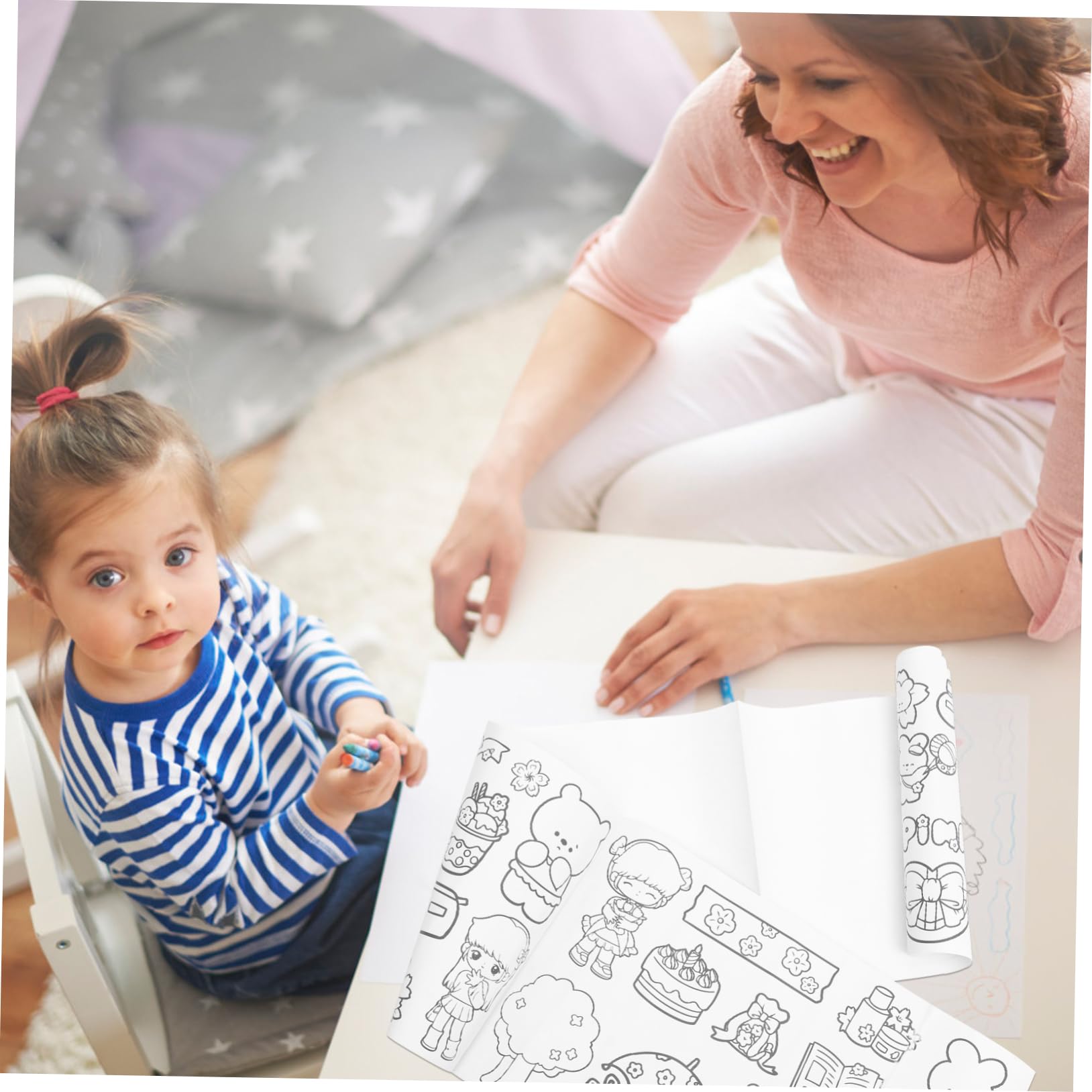 Toddmomy 4 Ensembles Rouleau De Graffitis Papier Fournitures Pour Enfants Peinture Dessin D'enfants Dessin Pour Les Enfants Rouleau De Graffiti Pour Enfants 2 Rouleaux*4