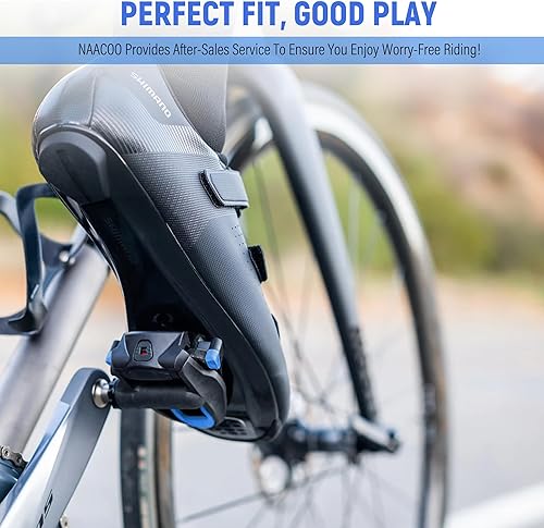Miniatura 5 de NAACOO SPD-SL Bike Cleats Compatible with Shimano SPD-SL Road Pedals & SH-10 SH-11 SH-12 Cleats, Durable 3-Hole Cycling Shoe Clips Easy Clips &