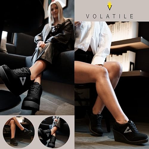 Miniatura 4 de VOLATILE Cash Fashion - Zapatos deportivos de cuña con plataforma para mujer