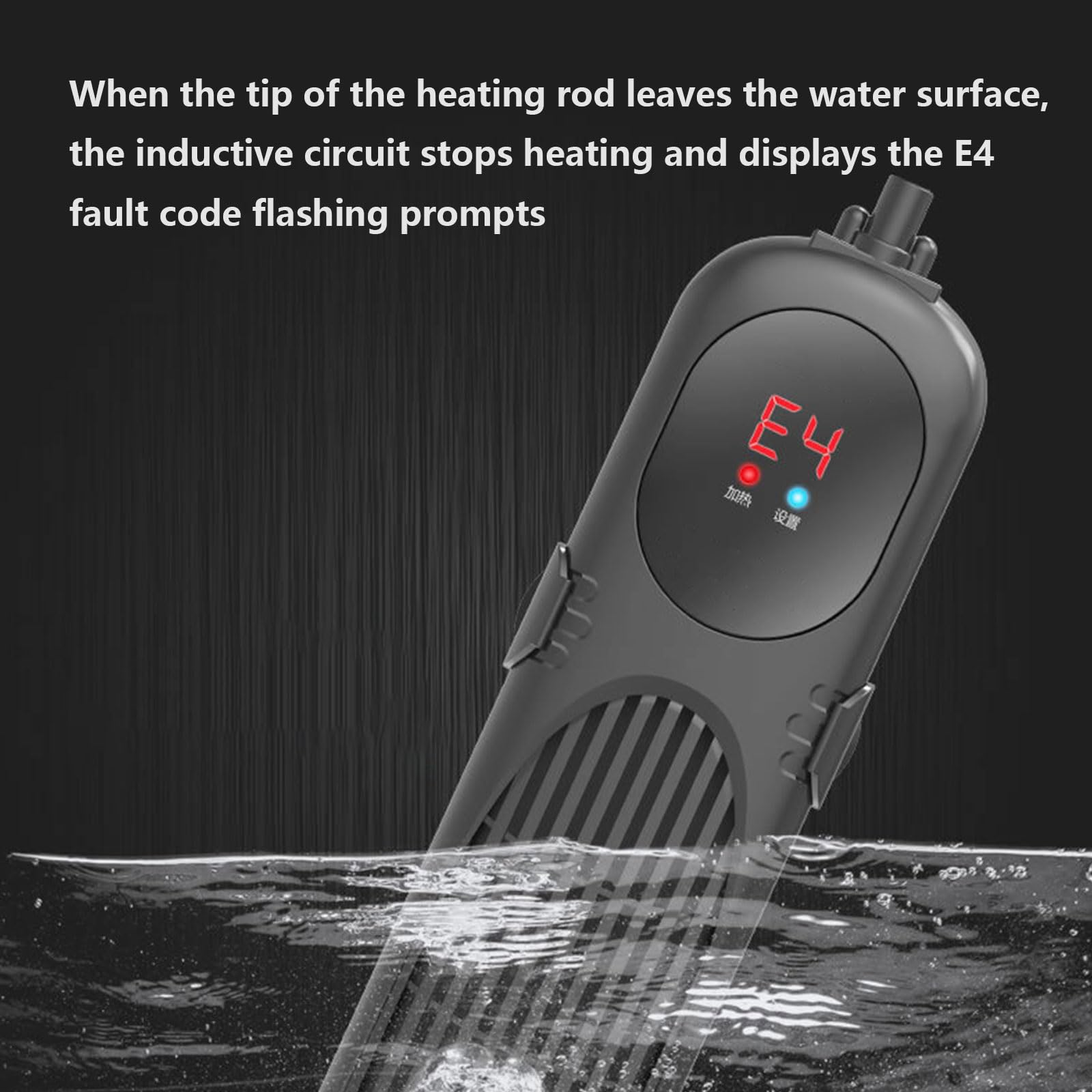 PEIXEN Calentador Sumergible para Acuario, Calentador Led para Acuario, 50w/100w/200w/300w, con Pantalla Inteligente De Temperatura, Protección contra Altas Temperaturas 200w
