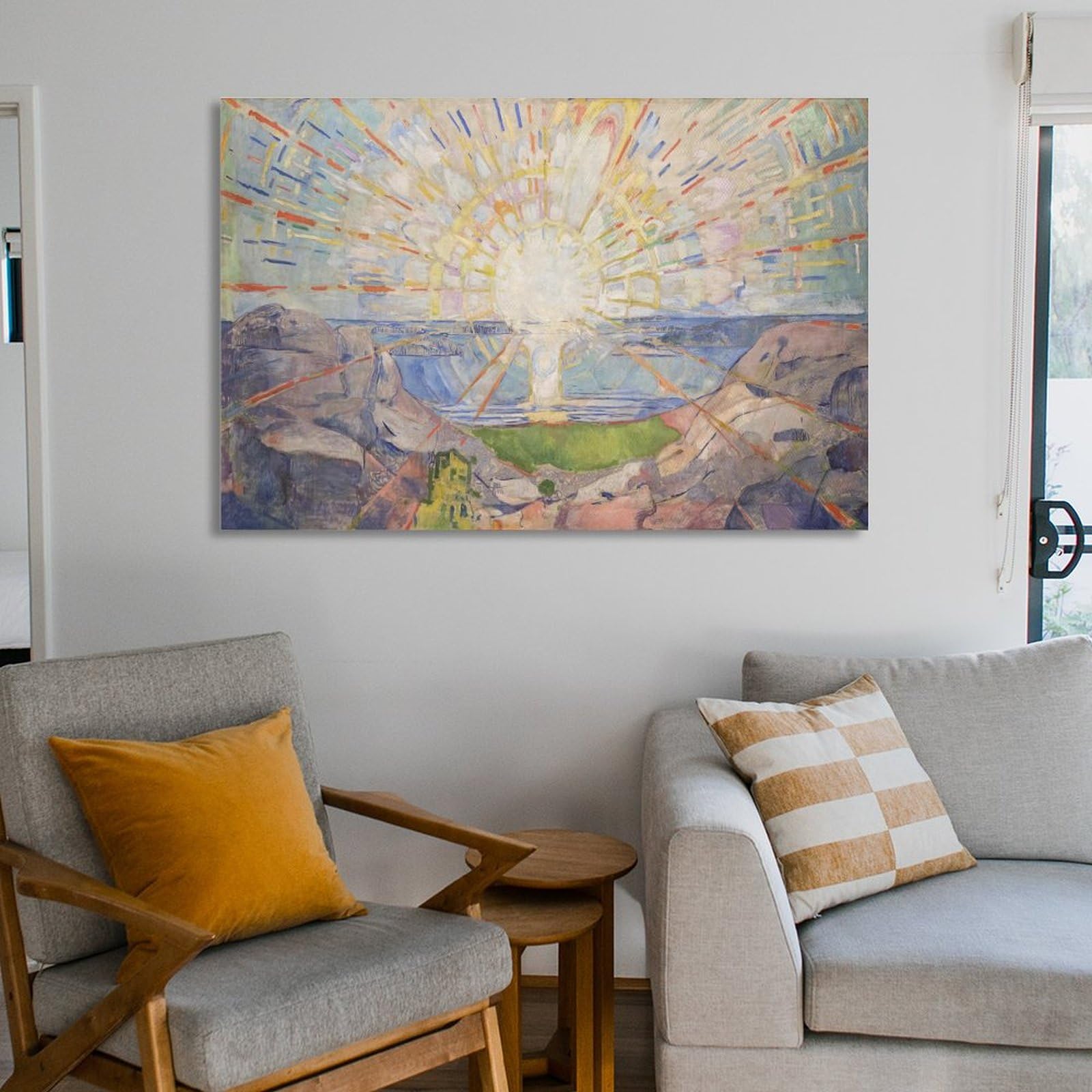 Amazon.co.jp: Edvard Munchエドヴァルド・ムンク絵画作品印刷『太陽