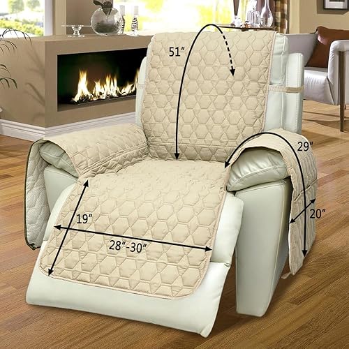 Miniatura 2 de RBSC - fundas para sofá reclinables (2019) para el hogar, 100% impermeable, antideslizante, lavable, protección si tienes mascotas, bebés, perros,
