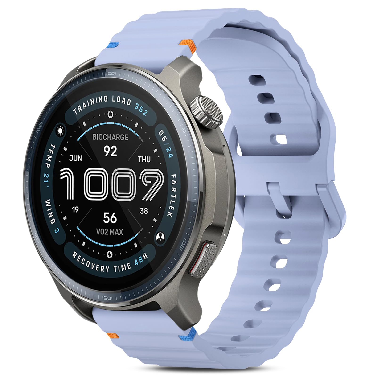 Silicone Strap Compatible with Amazfit Balance/Amazfit Balance 2/Amazfit Bip 6/Bip 5/Amazfit Cheetah/Amazfit Cheetah Pro, 22mm Adjustable Replacement Wristbands for Amazfit Bip 6.(No Host)