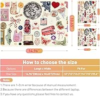 Vista 156 de Adhesivo para laptop de 12.1-15.6 pulgadas, calcomanía reutilizable universal de vinilo para laptop, protector de arte impermeable en color panal