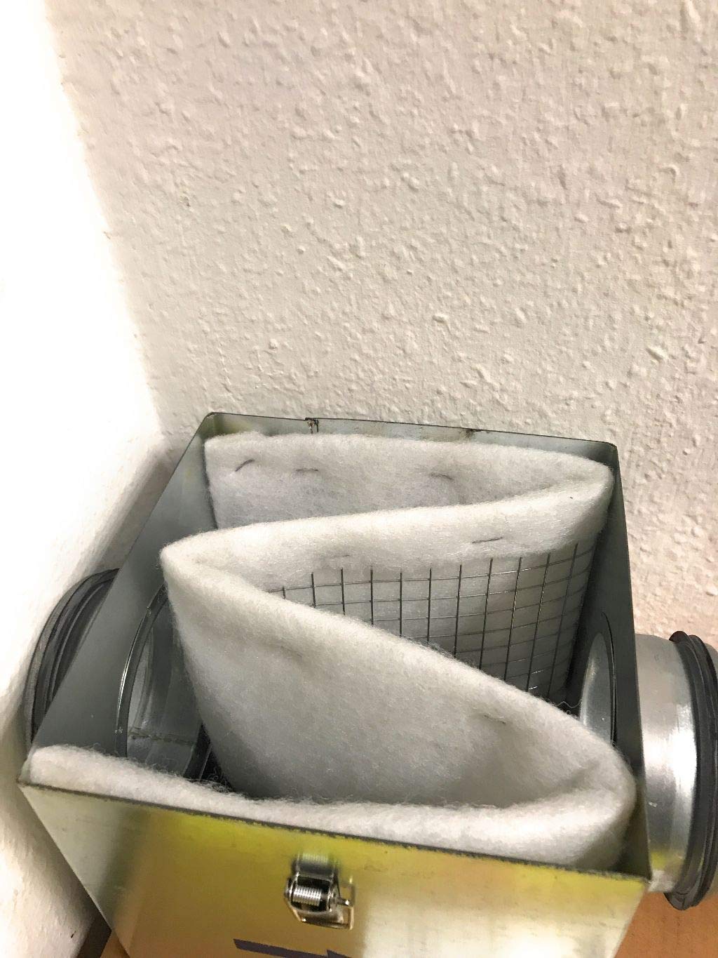 Caja de filtro para cocina (chapa de acero, 100 hasta 500 mm, salida de aire de cocina (NW 150 mm)