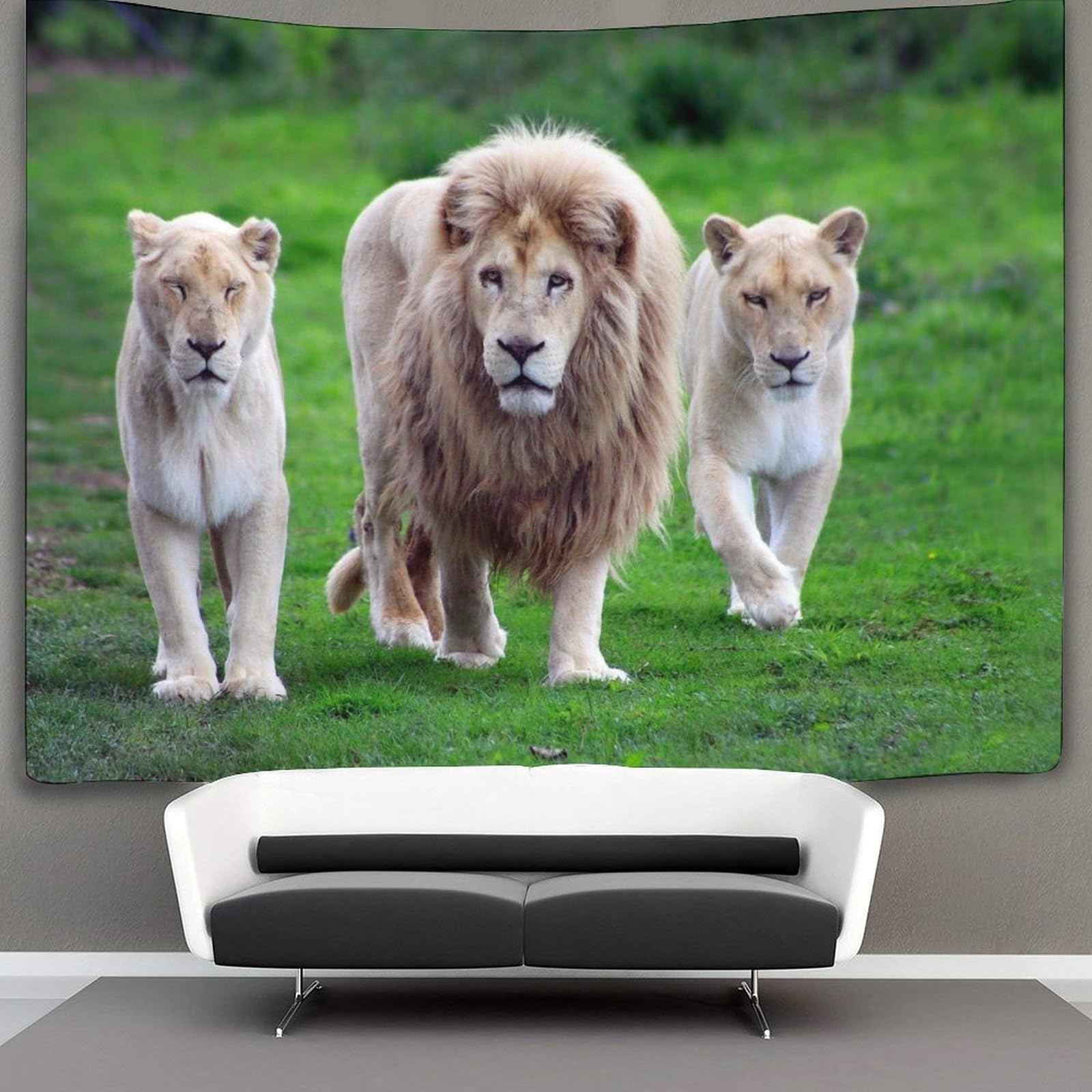 kaiyun Lion Tapestry Animal Tapestries 3D Wall Hanging Home Decorations for Room 150cmx200cm