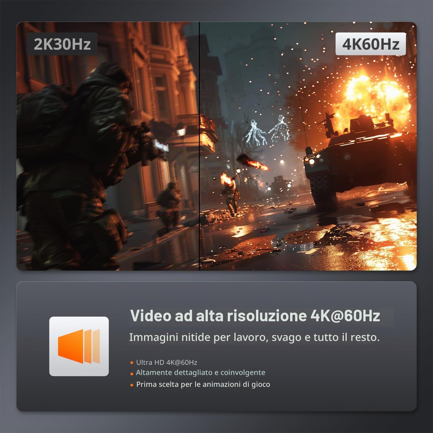 TESmart HDMI 2.0 4K@60Hz Switcher 8 Ingressi 1 Uscita, Convertitore 8x1, LAN/RS232, Pulsante/Telecomando, HDCP 2.2, Fino a 8 Dispositivi, Adatto per PC, TV, DVD, Console di Gioco, Xbox, PS4, DVR