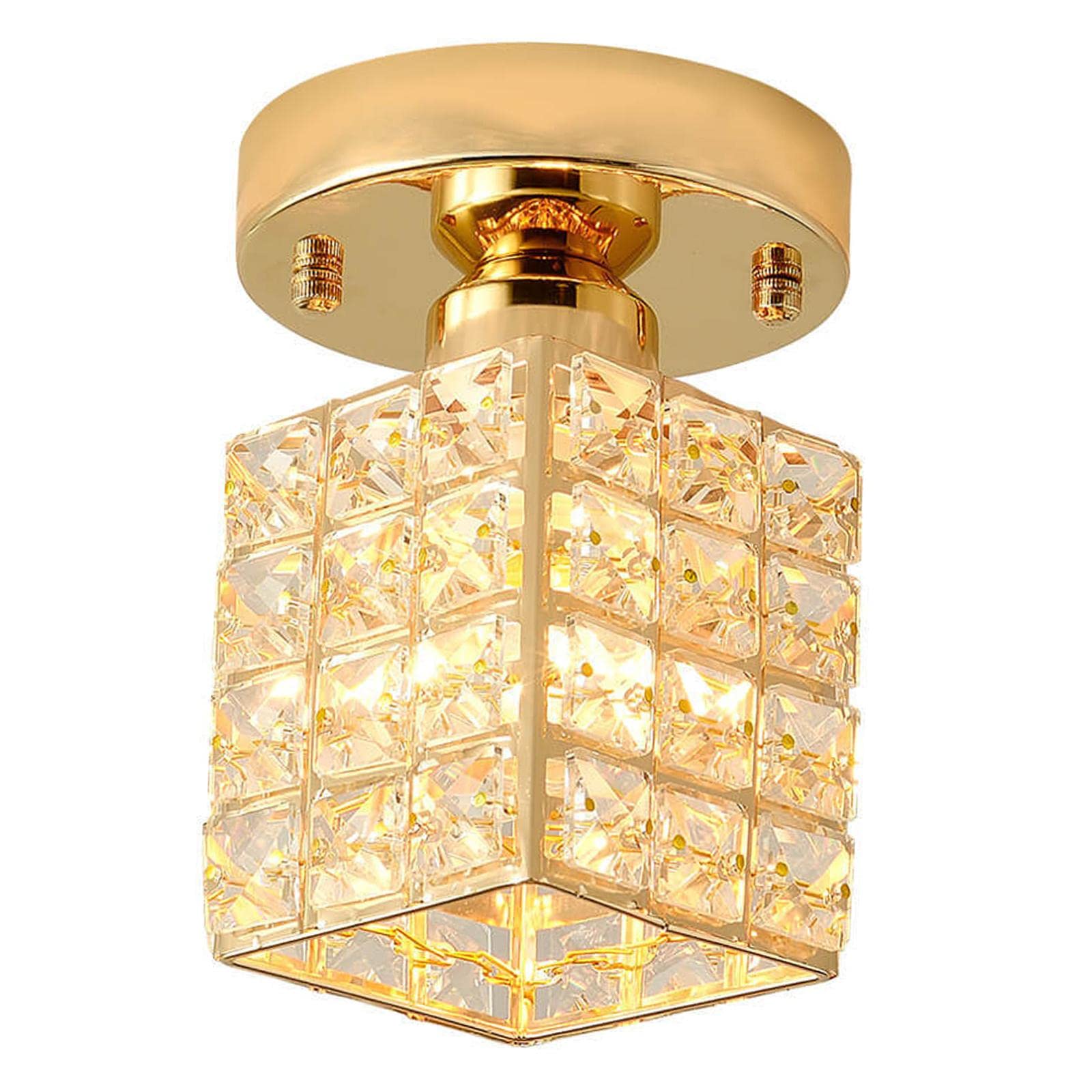MYADDICTION Modern Crystal Ceiling Light Flush Mount for Hallway Entryway Aisle Style C-image-48