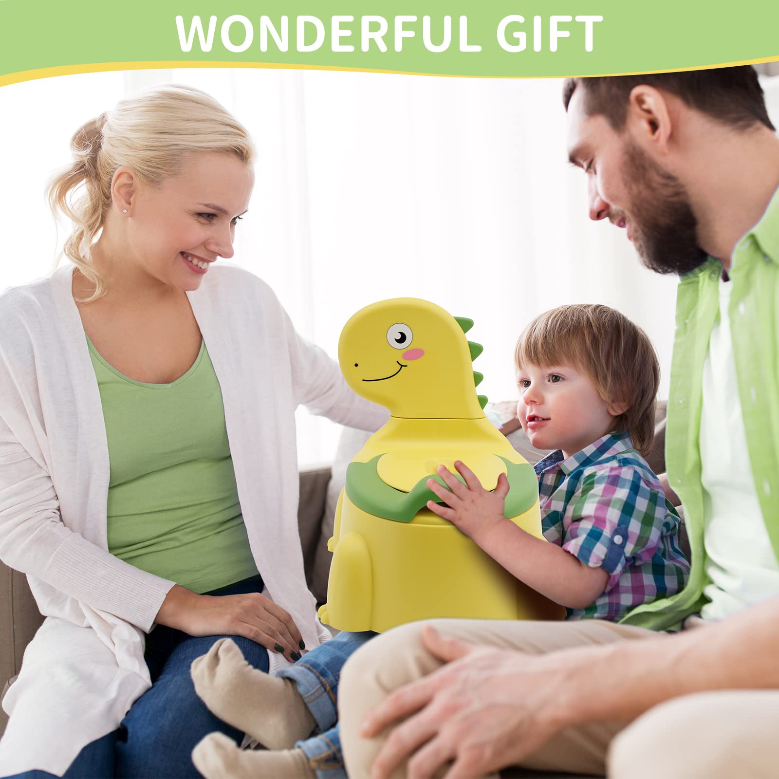 Orinal de inodoro silla de entrenamiento para bebés, niños y niñas, asiento de dinosaurio portátil para niños de 1 a 6 años de edad, niños pequeños, mini inodoros para niños pequeños, orinal de