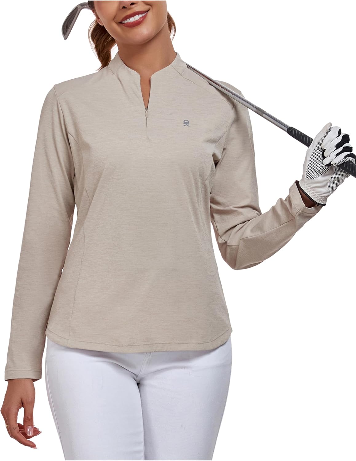 Little Donkey Andy Women's Golf Shirts Long Sleeve 1/4 Zip Athletic Lightweight Quick Dry Workout Hiking Athletic Shirts