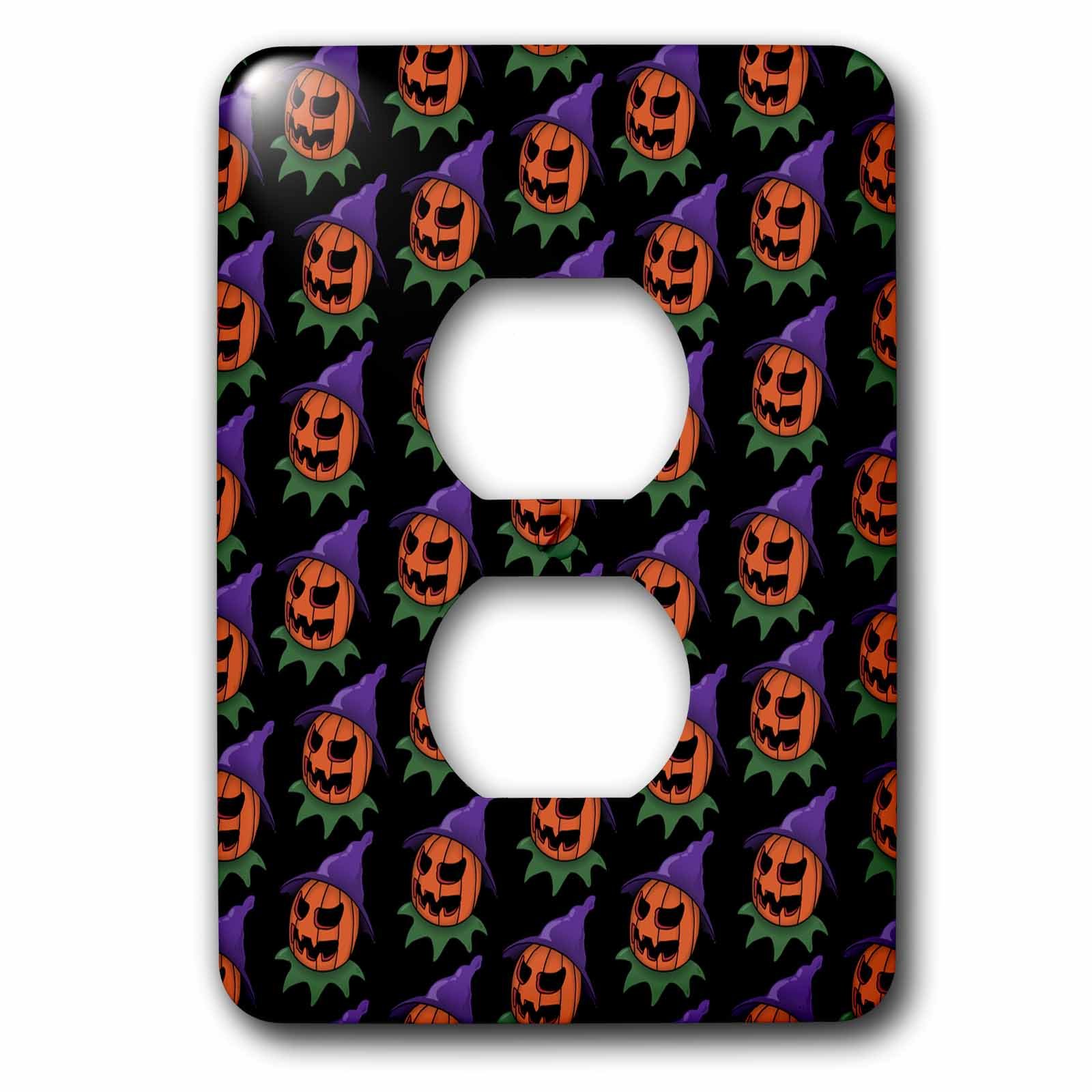 Jack O Lanterne Halloween double plaque de prise pour decorer votre salon