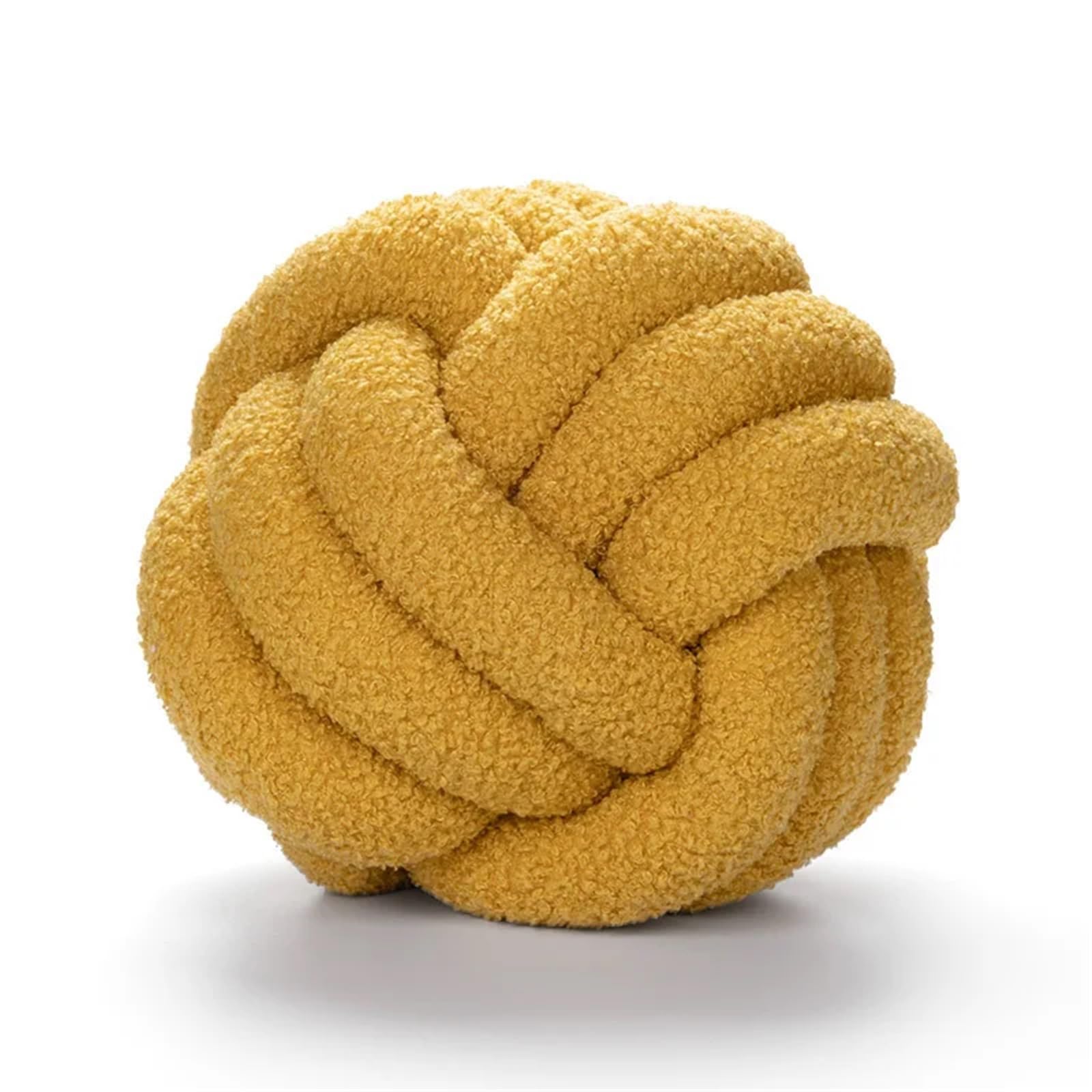 GIYXHU Home Decoration Knotted Ball Pillow Indeformable Ecofriendly Plush Hand-woven Back Throw for Couch(Color1)
