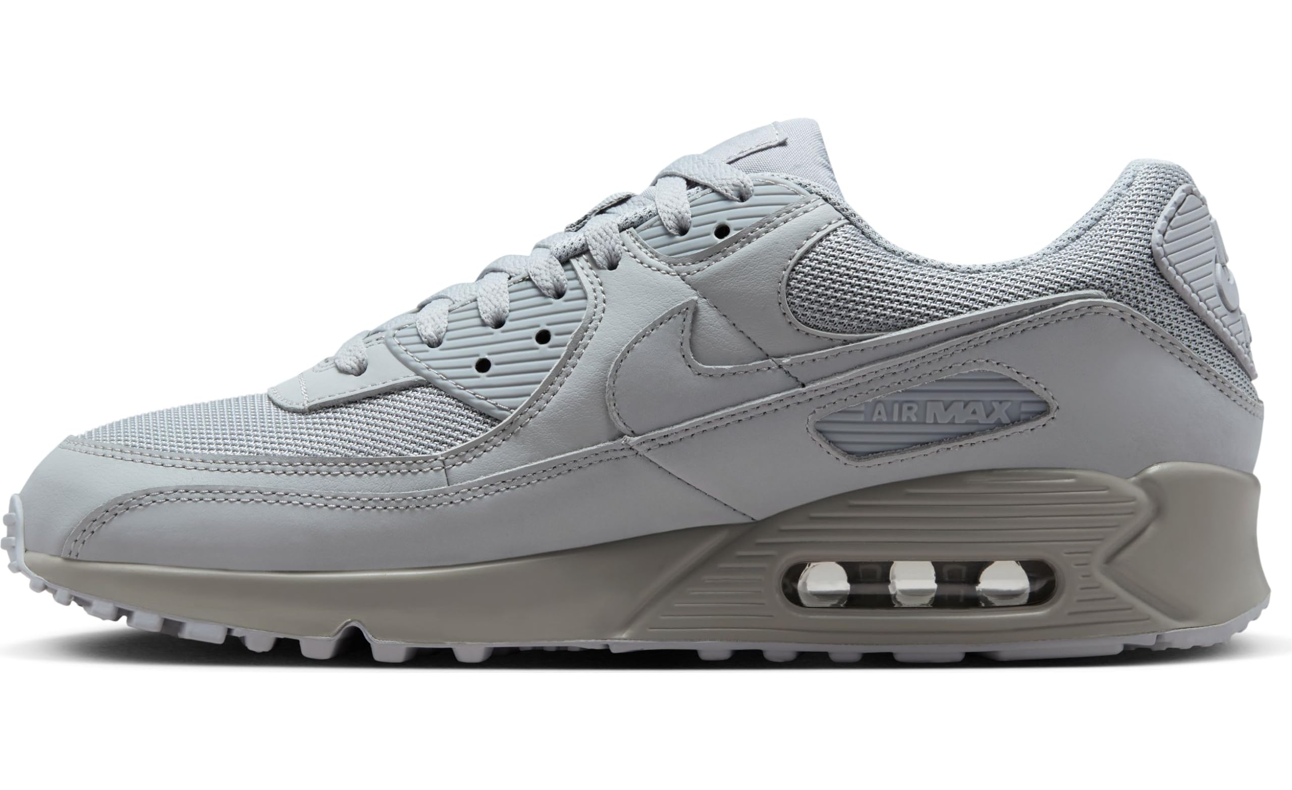 Nike Air Max 90, Men's Running Shoes, Wolf Grey Wolf Grey Wolf Grey Black, 13 US