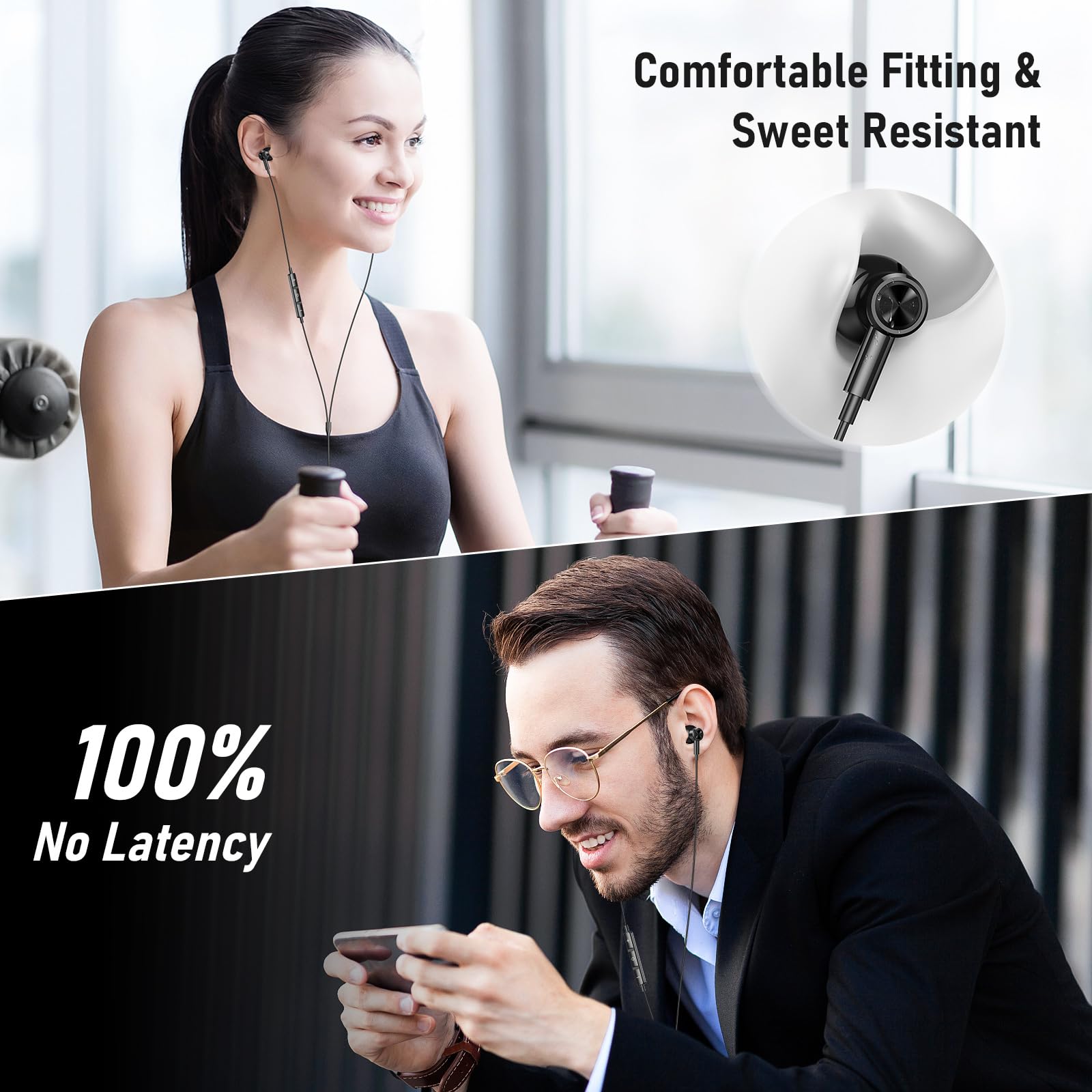 Auriculares USB C para Fire Max 11, auriculares magnéticos con cable para iPad de 10ª generación Samsung Galaxy S25 S24, auriculares intraurales tipo C con cancelación de ruido para iPhone 16e