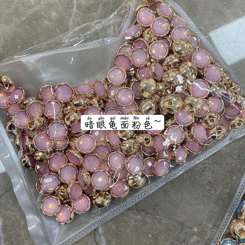 4 Boutons De Tige Strass En Forme De Tortue Dorée - Pour Couture Et Customisation