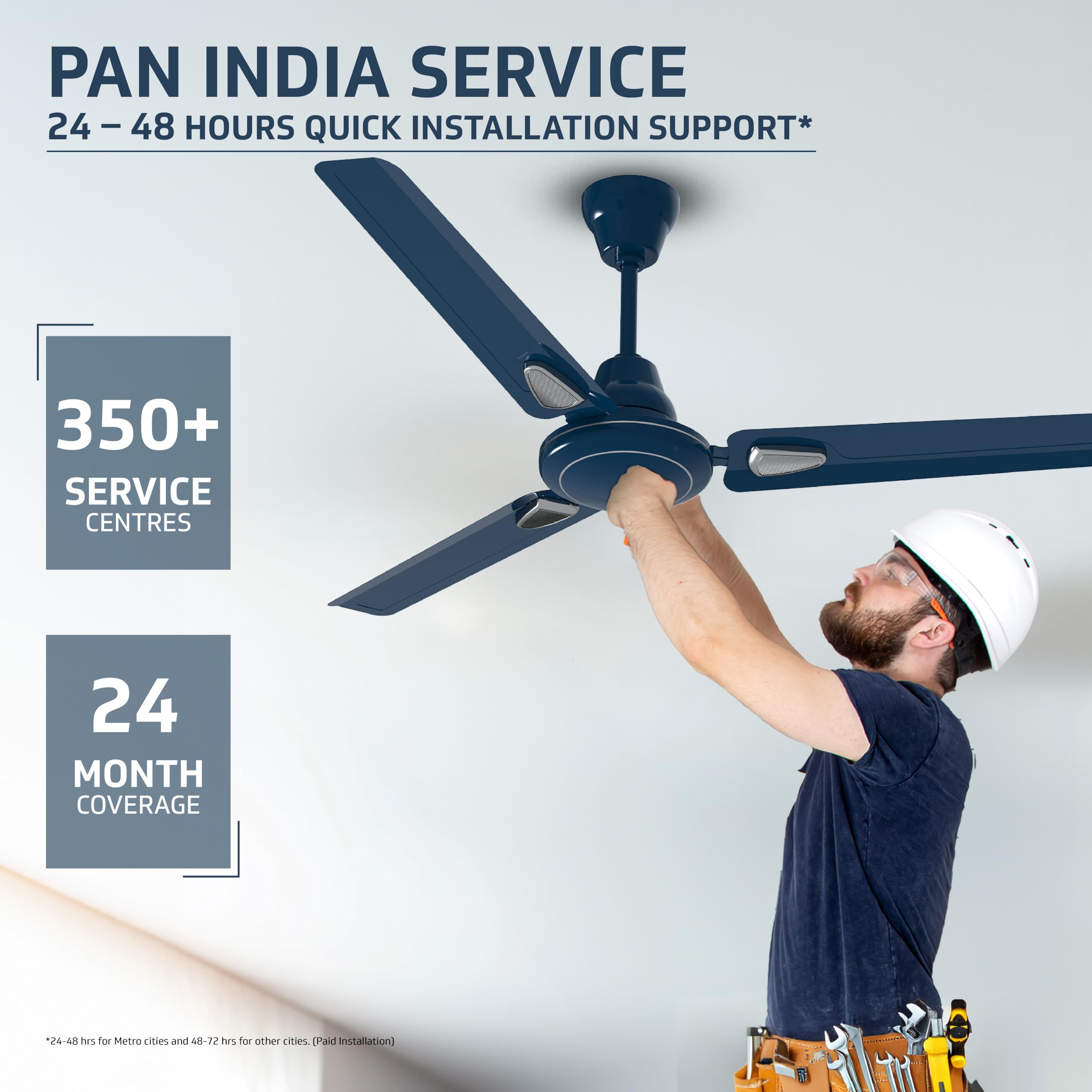 V-Guard Windle Deco Ceiling Fan - Admiral Blue -8