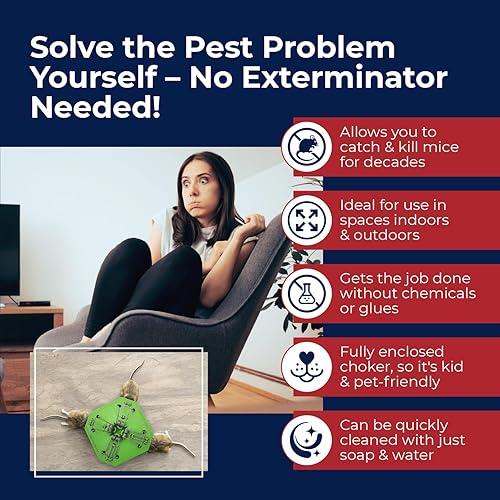 Miniatura 5 de Trampa reutilizable para ratones  Trampas para ratones de múltiples capturas para uso en interiores y exteriores, seguras para mascotas y niños,