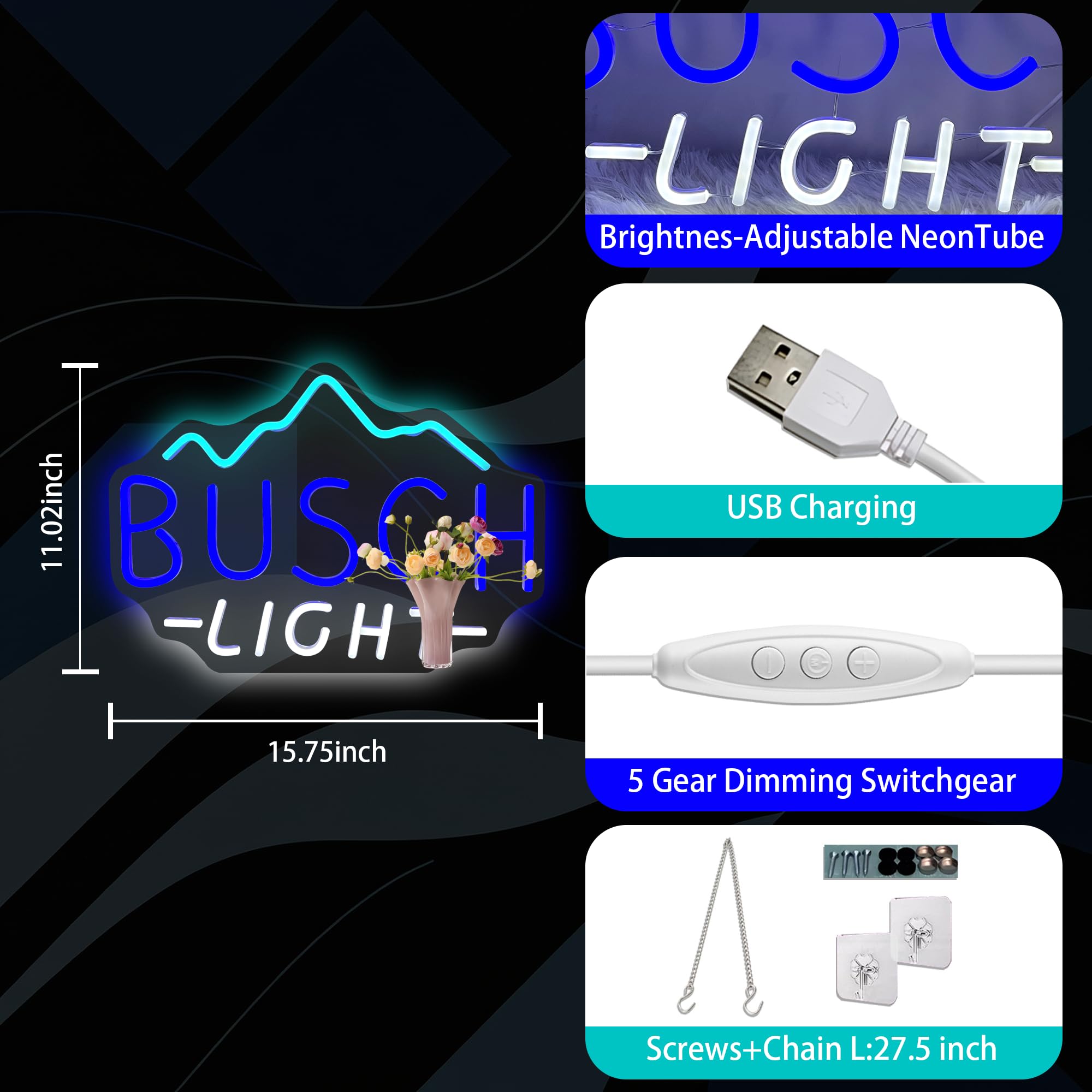 Targa al neon con squadra di calcio, dimmerabile, con luce al neon, alimentata tramite USB, per camera da letto, stanza dei giochi, casa, bar, feste, negozio, decorazione per bambini e ragazzi, regalo