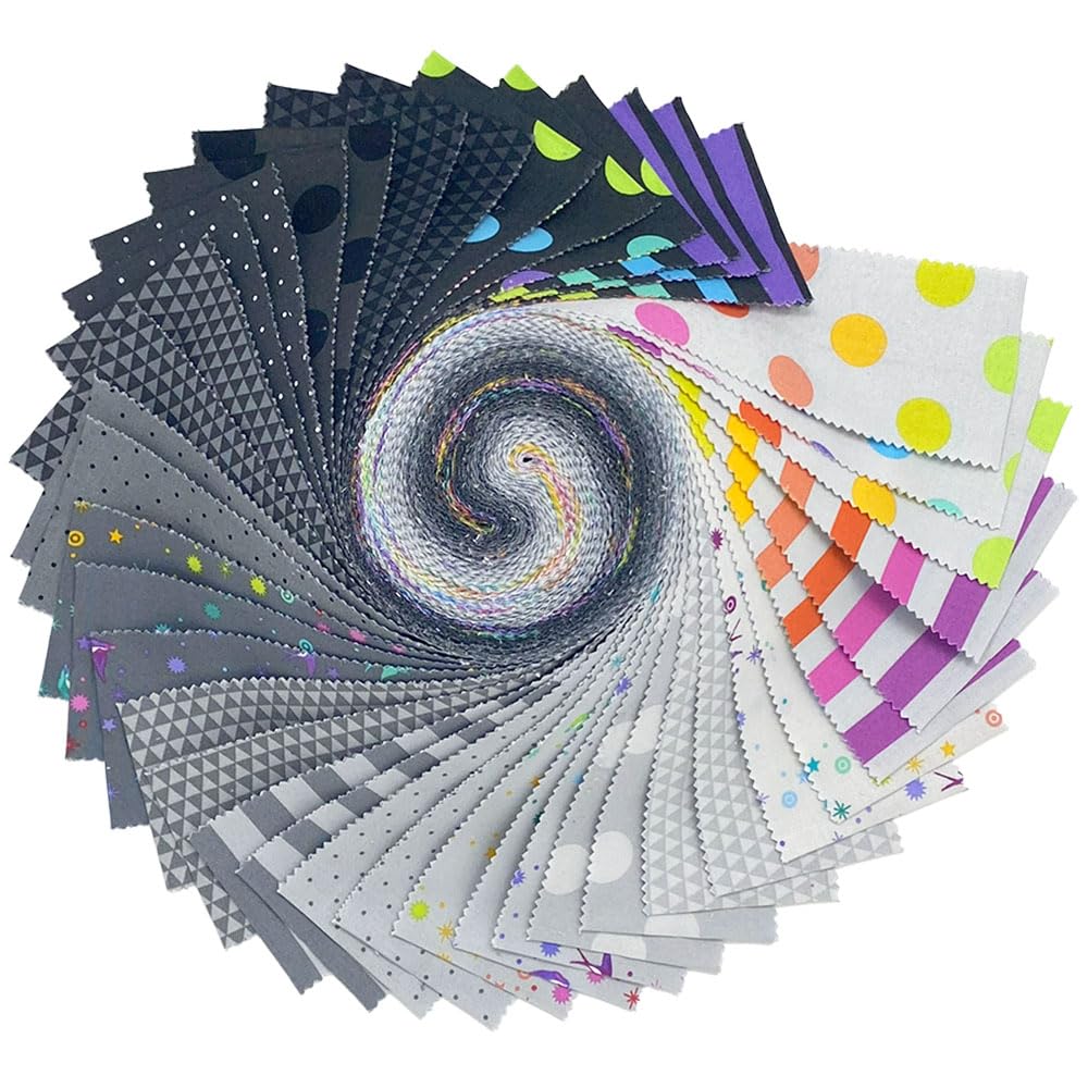 Tula Pink Graywork Design Roll 40 2.5-inch Strips Jelly Roll FreeSpirit Fabrics