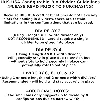 Vista 2 de (4 piezas de largo + 4 de ancho). Divisores configurables de cajones grandes compatibles con gabinetes de almacenamiento de plástico IRIS USA