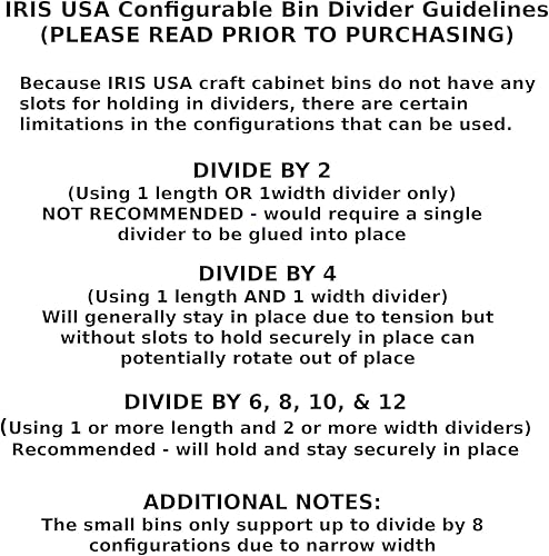 Miniatura 2 de (4 piezas de largo + 4 de ancho). Divisores configurables de cajones grandes compatibles con gabinetes de almacenamiento de plástico IRIS USA (solo