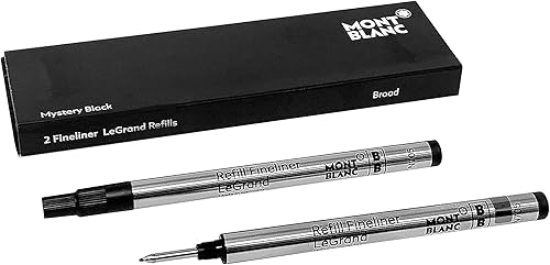 montblanc Recambio Legrand 2 X 1 Pacific Blue Mystery negro 114835 114834 Fineliner B Broad para bolígrafo Mystery Negro