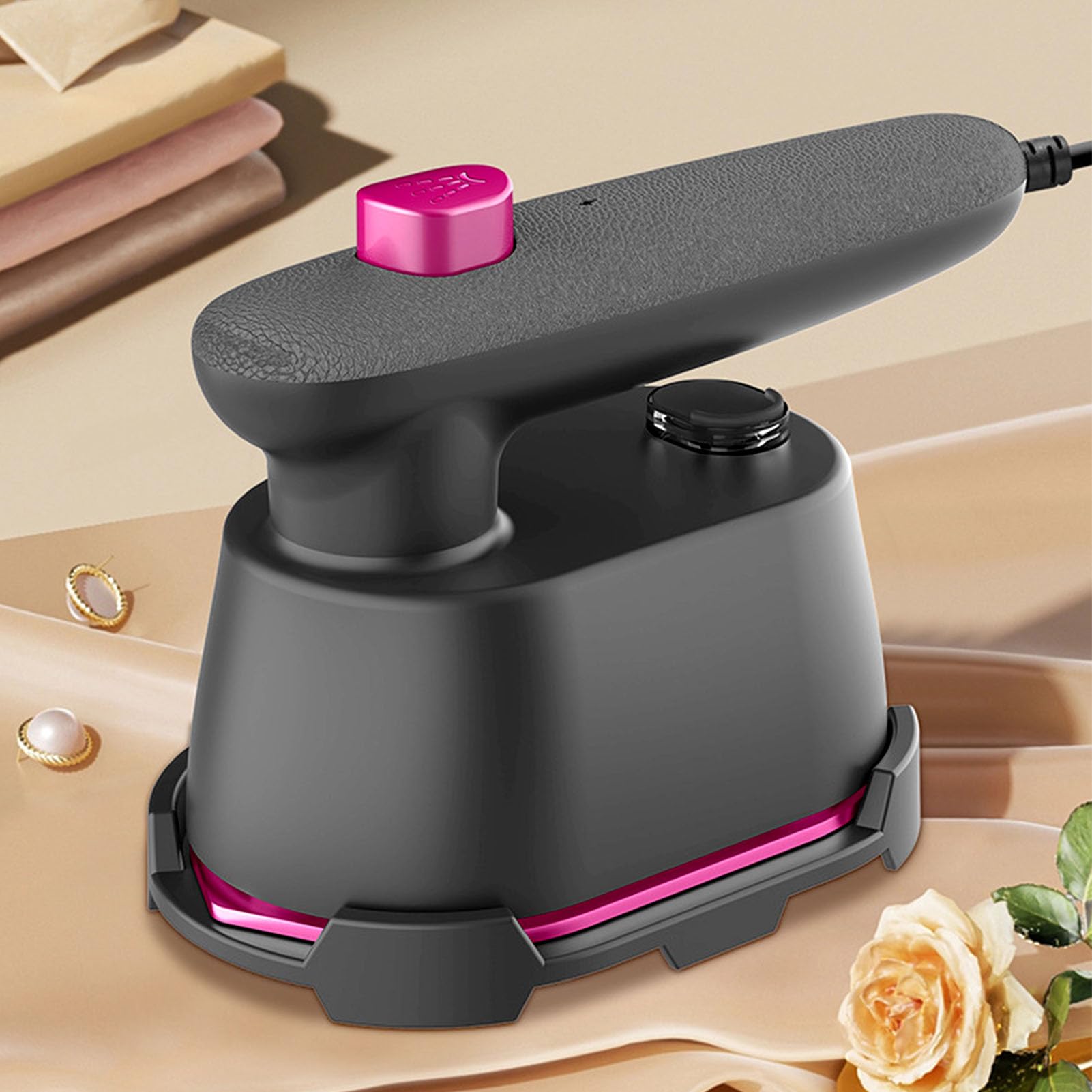 Ferro da stiro a vapore per vestiti, Macchina da stiro portatile a vapore 120ml Vapore portatile per indumenti Tessuto Wrinkles Remover con tazza di misura per Home (Plug 220v)