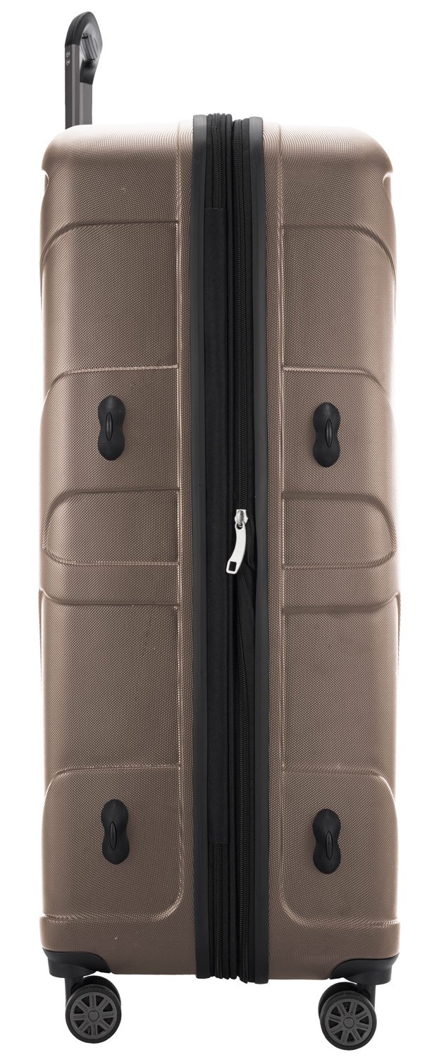 Suitline – 4er Set aus Handgepäck, mittelgroßer Koffer, großer Hartschalen-Koffer, übergroßer Reisekoffer Trolley Rollkoffer, TSA, 100% ABS Matt