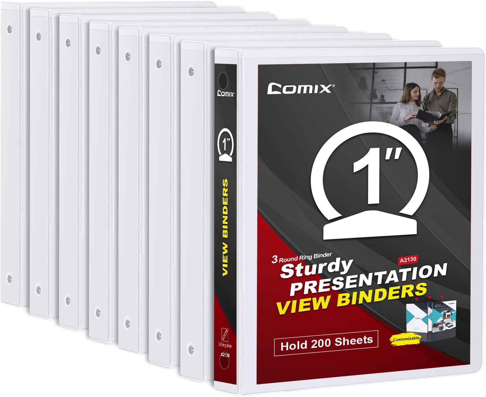 Light Binders 3-ring Binders 6-Pack 1-Inch - Light Blue Presentation Binders For ...