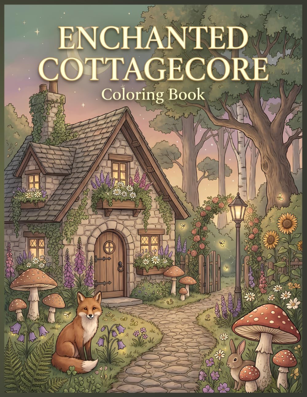 Enchanted Cottagecore Coloring Book Part 1: 100 Detailed Pages of Cozy Cottages, Forest Paths, Mushroom Villages, Woodland Animals, Treehouses, ... (Enchanted Cottagecore Coloring Collection)